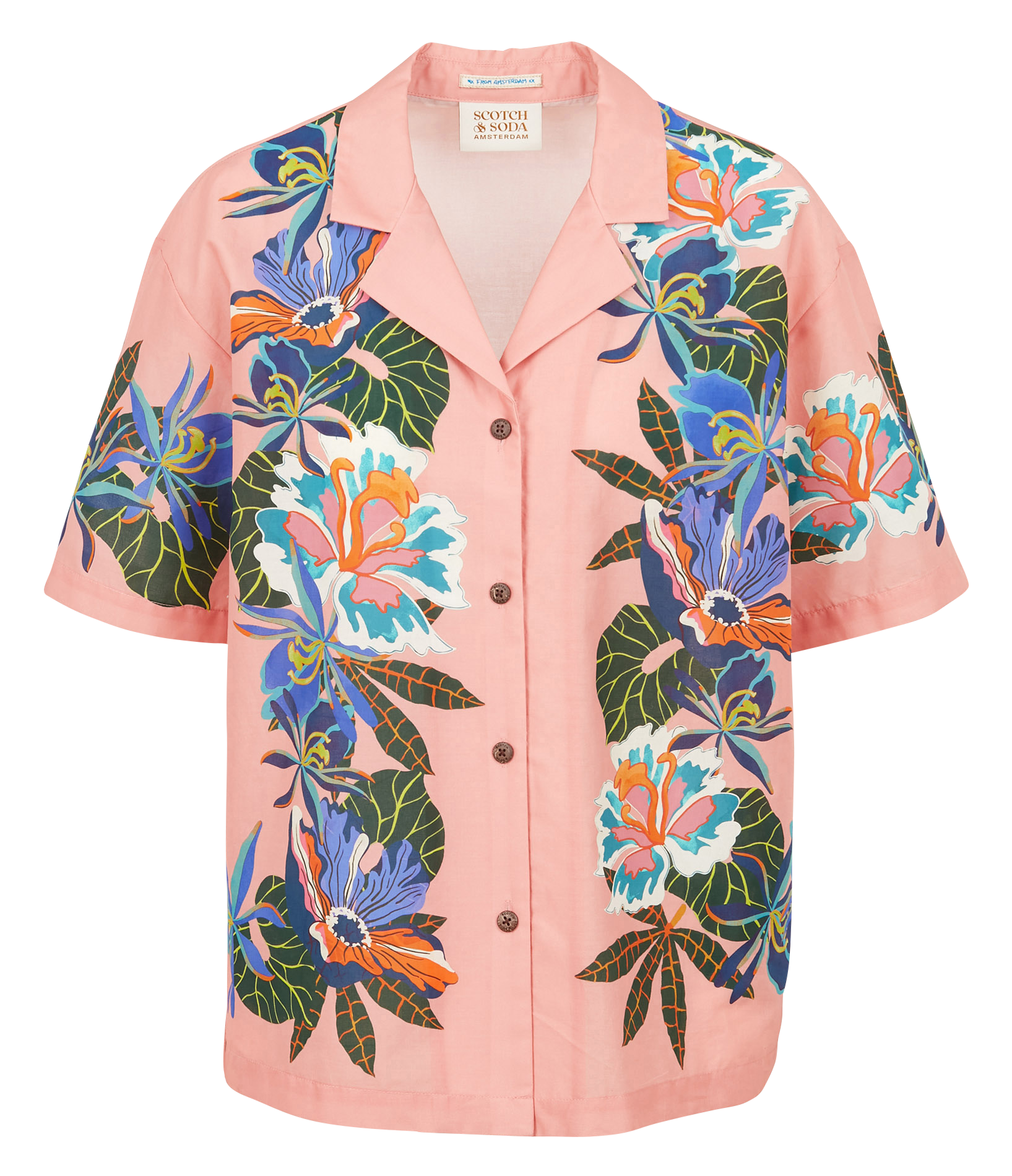 Chemise col V imprimé en coton bio SCOTCH AND SODA Multicolore