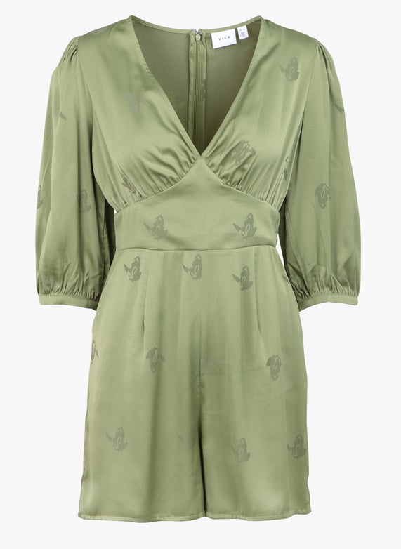 Combi-Short décolleté v à motif floral Vimiel butterfly Vert Vila
