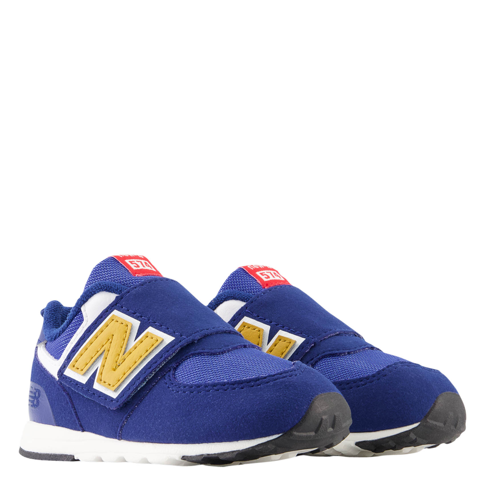 Baskets basses bi-matière à scratchs NEW BALANCE Bleu