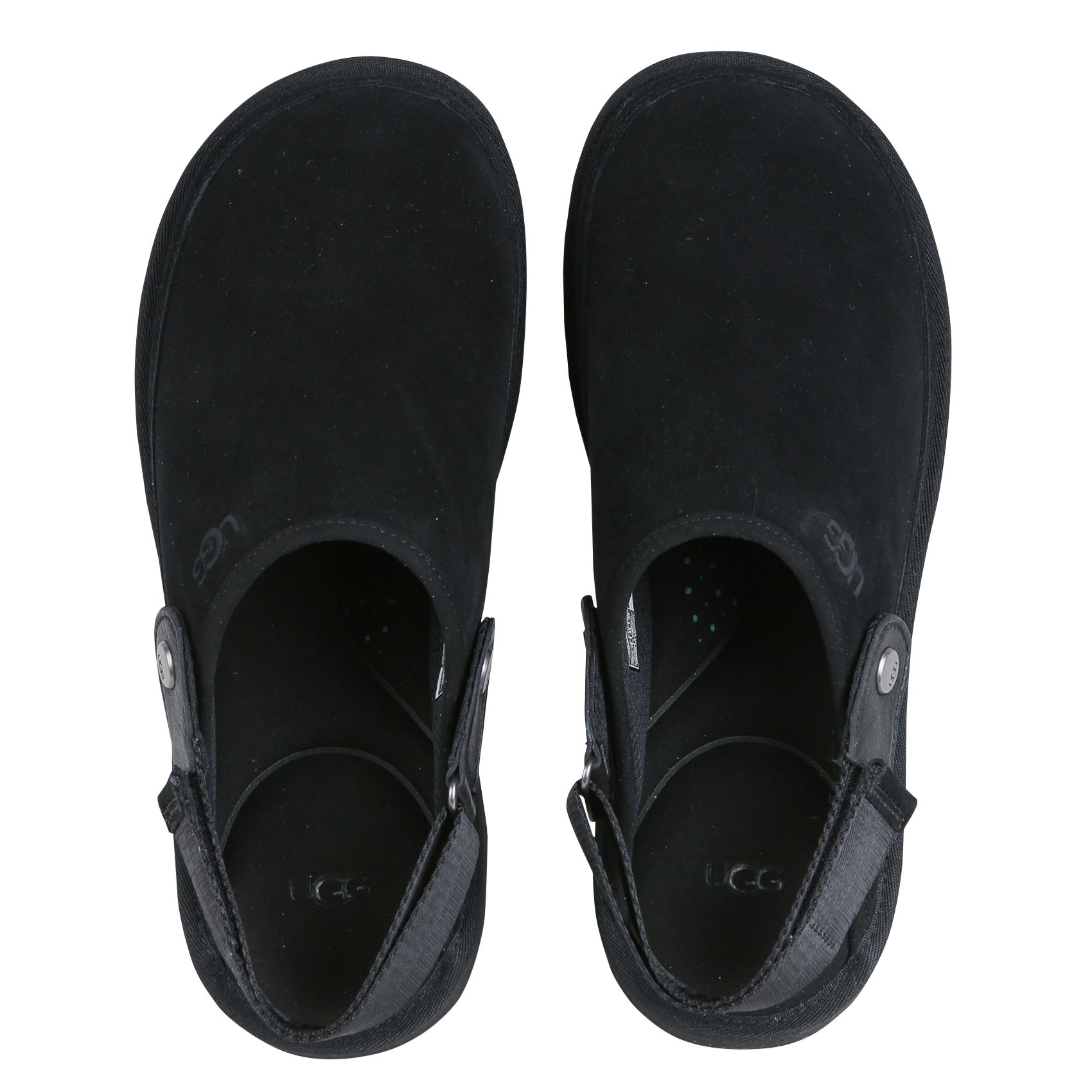 Leather platform clogs UGG Black