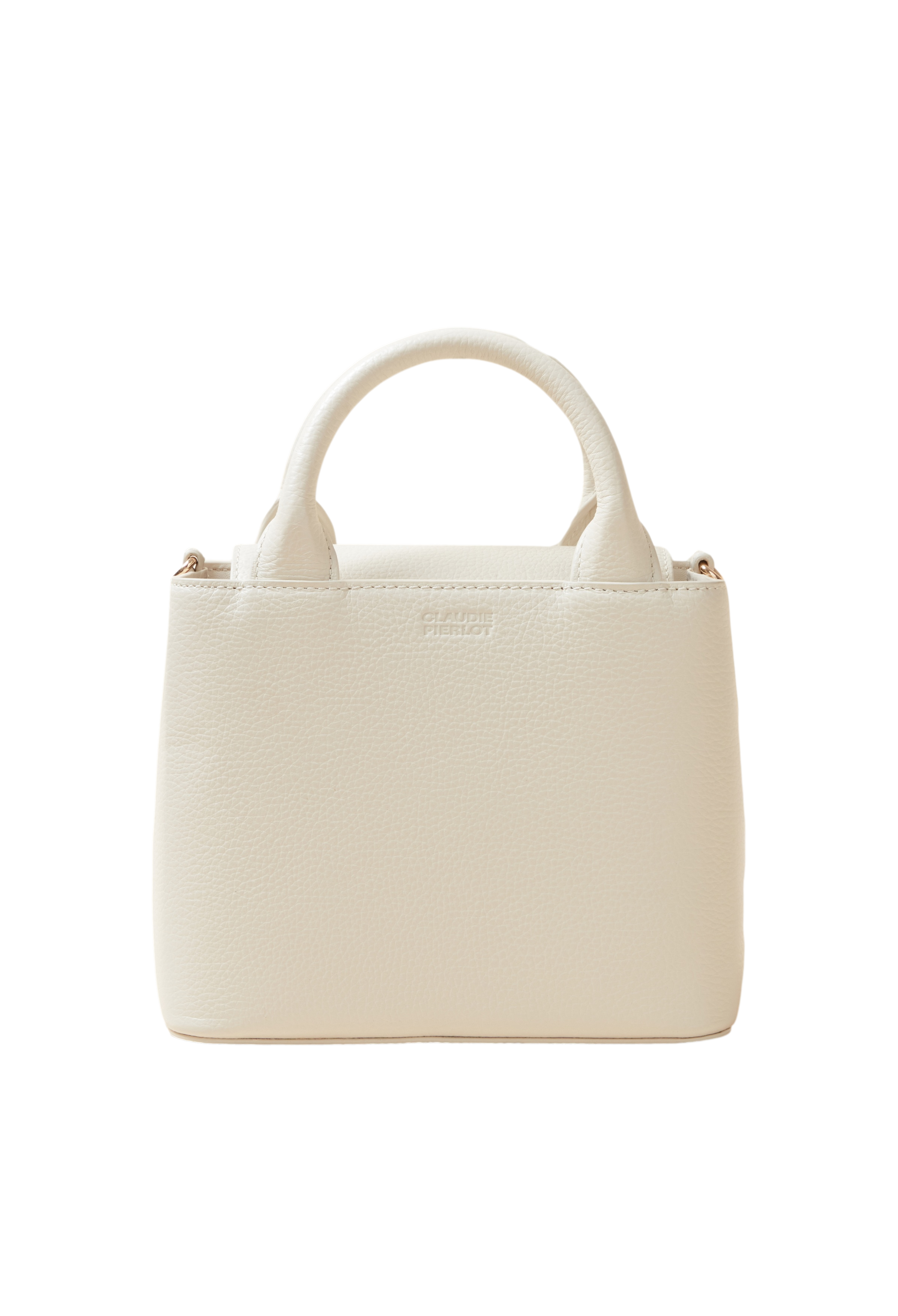 Kleine handtas van glad leer CLAUDIE PIERLOT Beige