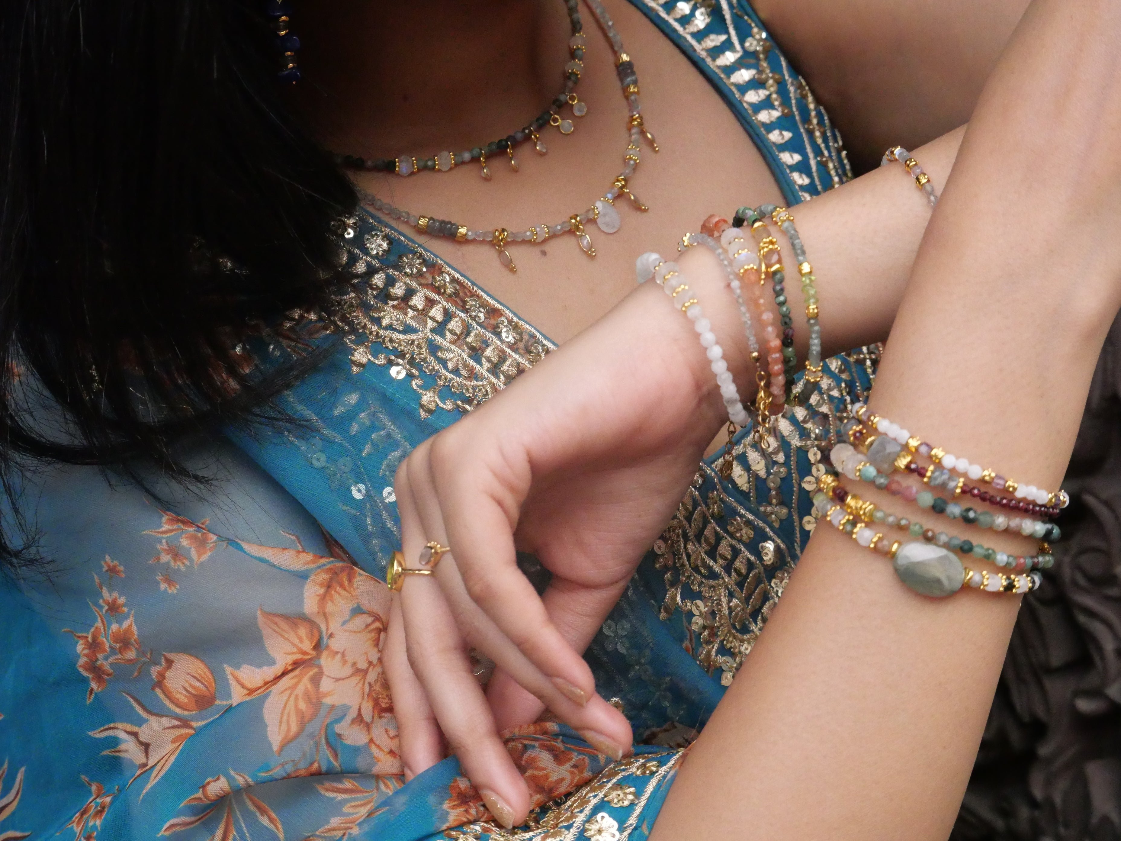 Sunstone bracelet GINANDGER Blue