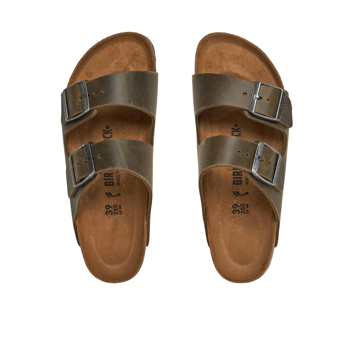 Faux leather sandals BIRKENSTOCK Khaki