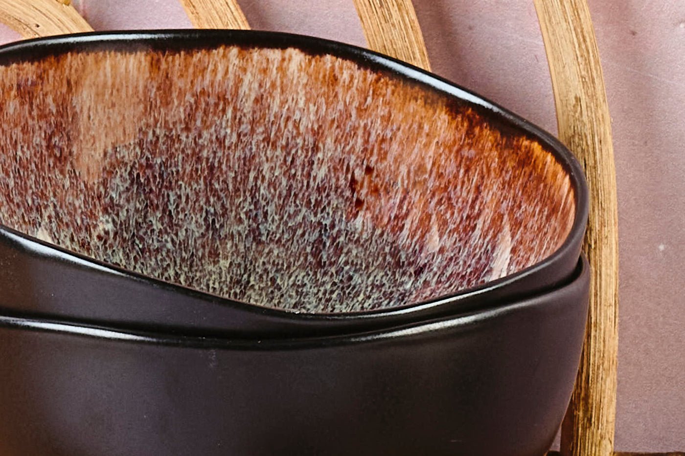 Bol iris ø12cm - 6 pièces - marron sauvage BJORN Marron