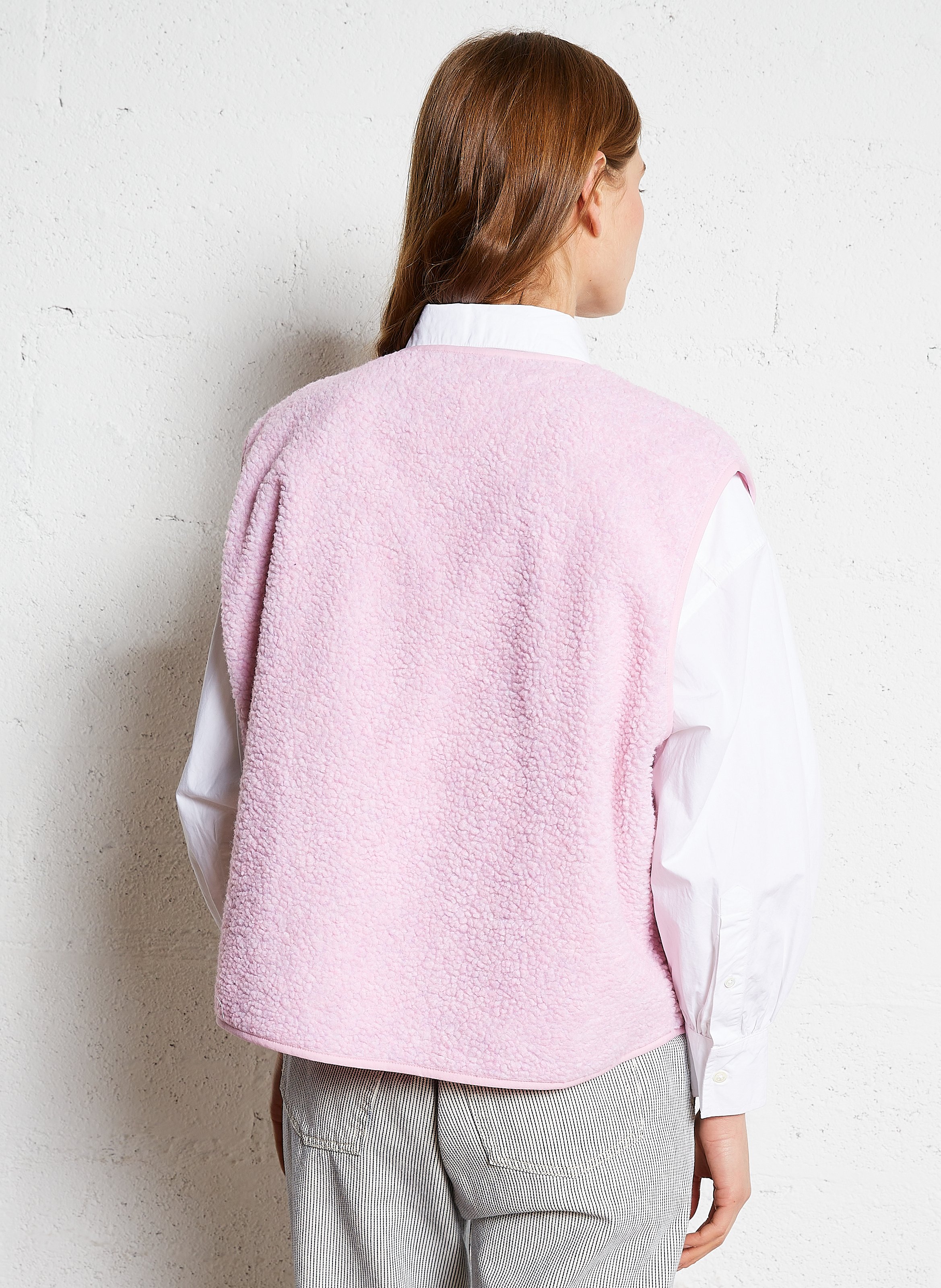 Weste aus Sweatstoff mit Rundhalskragen AMERICAN VINTAGE Rosa