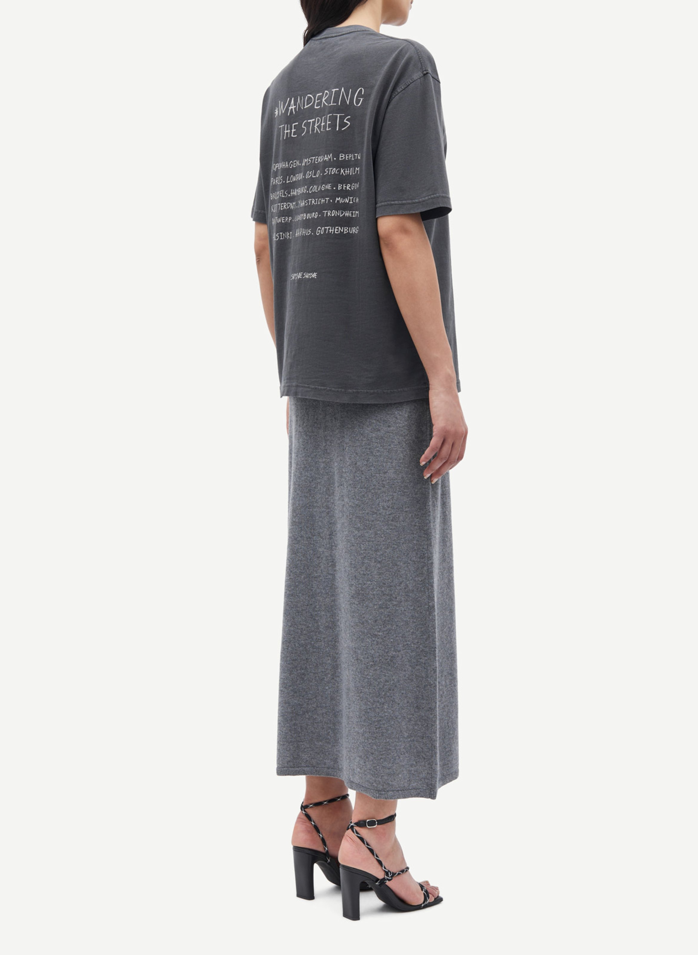 Oversized T-shirt van biokatoen SAMSOE SAMSOE Zwart