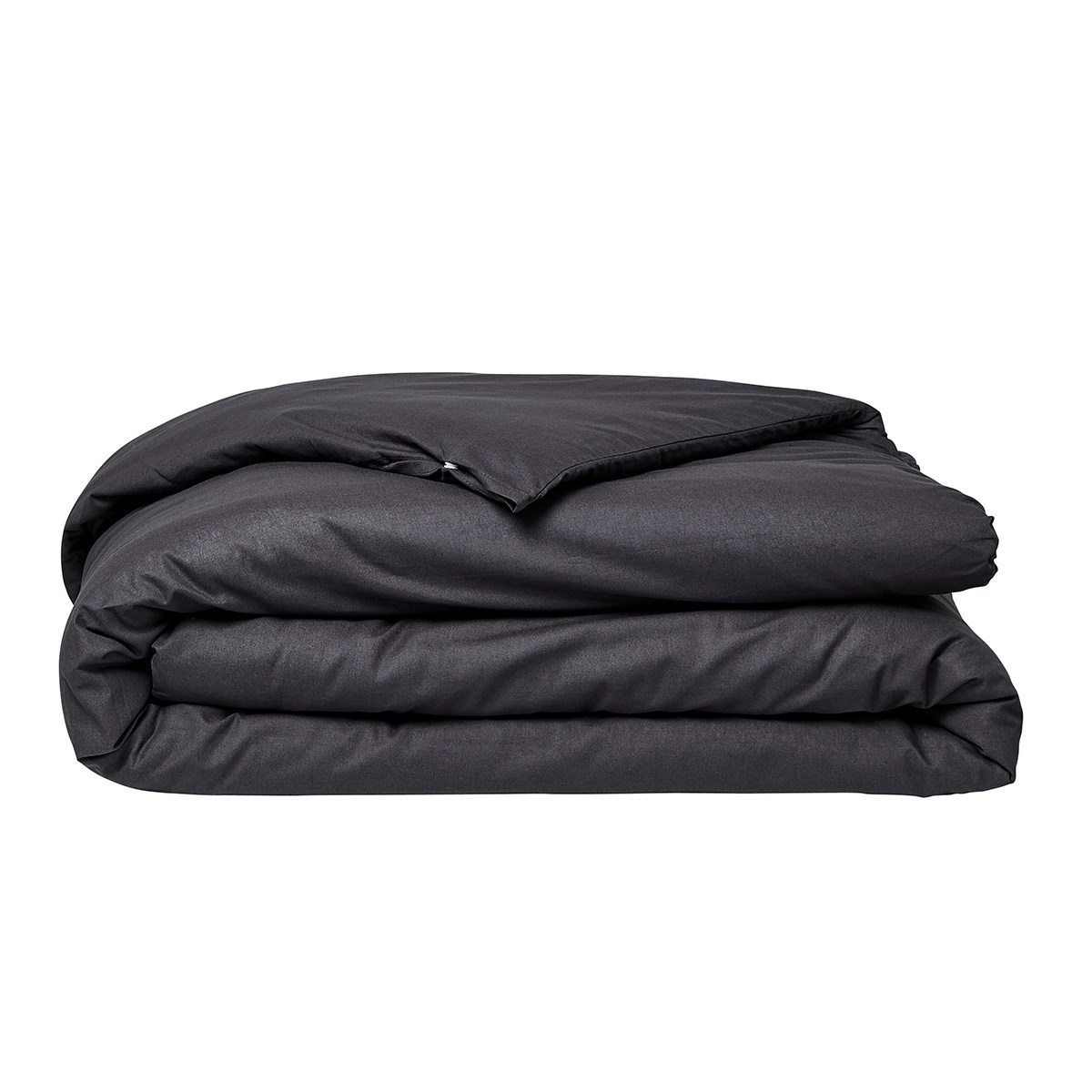 Organic cotton plain duvet cover TODAY LINGE DE MAISON Black