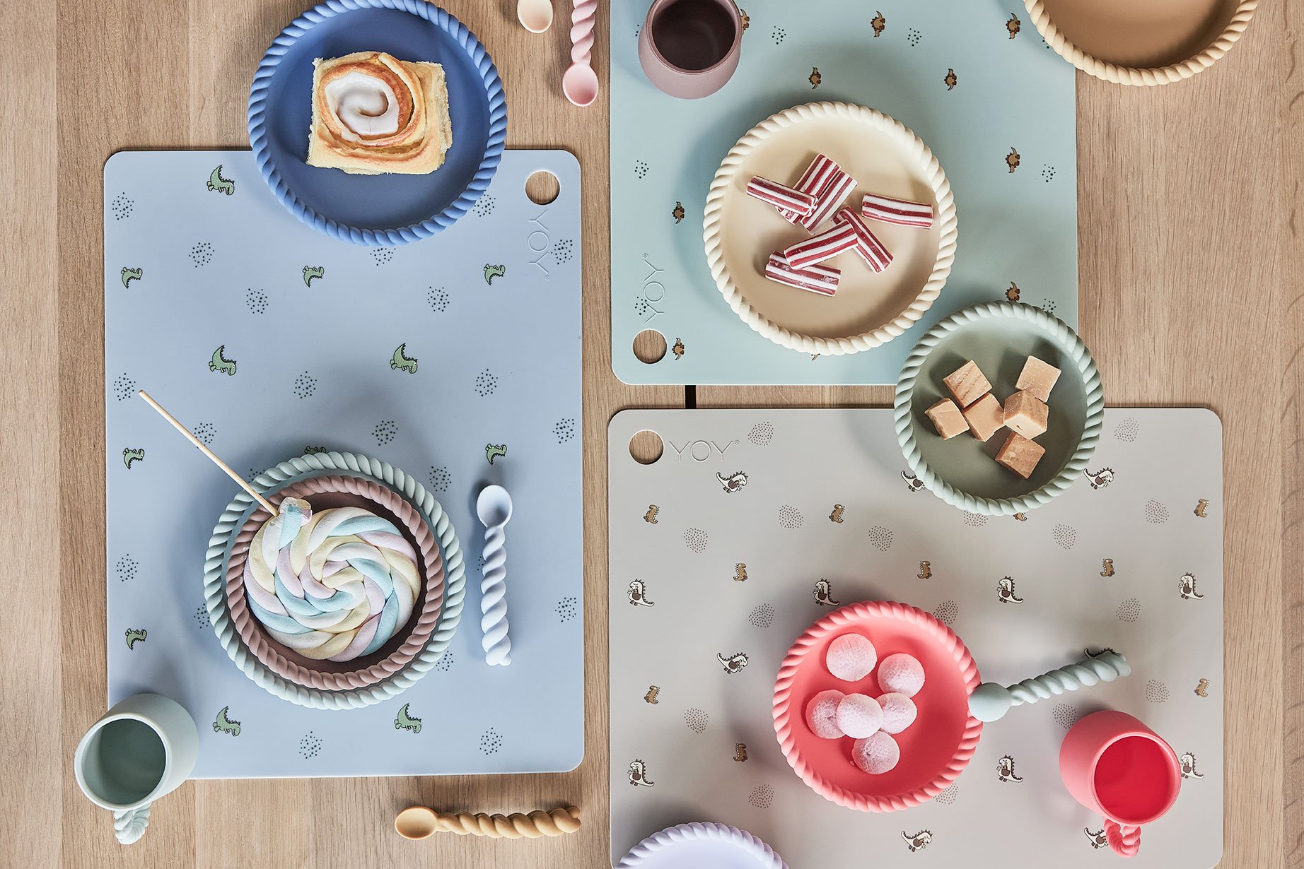 Silicone placemat OYOY LIVING DESIGN Blue