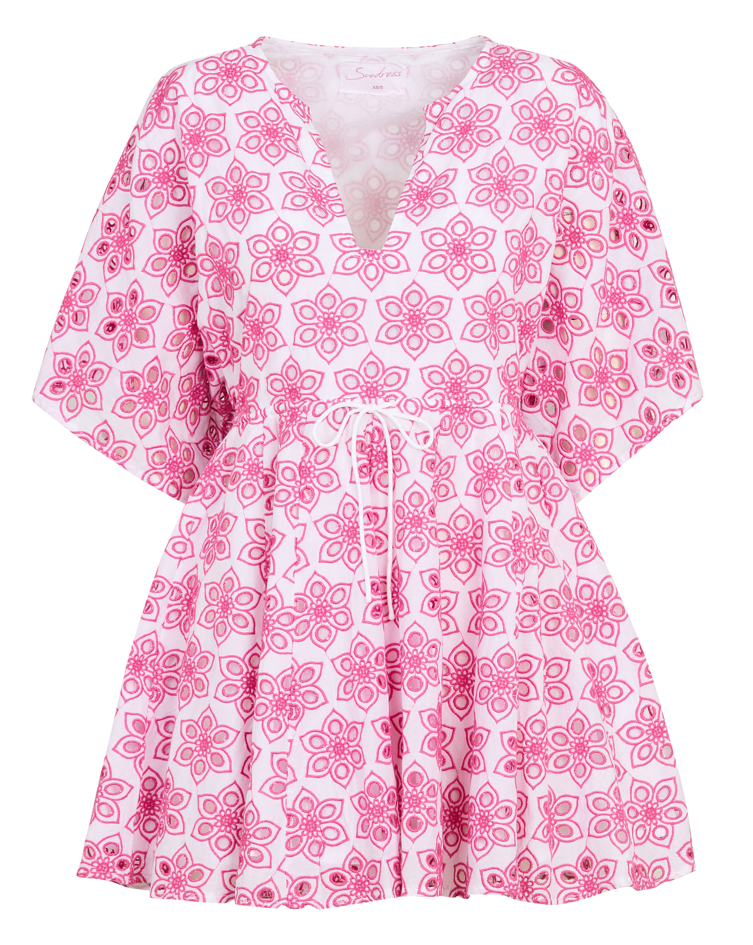 Robe courte cintrée en coton SUNDRESS Rose