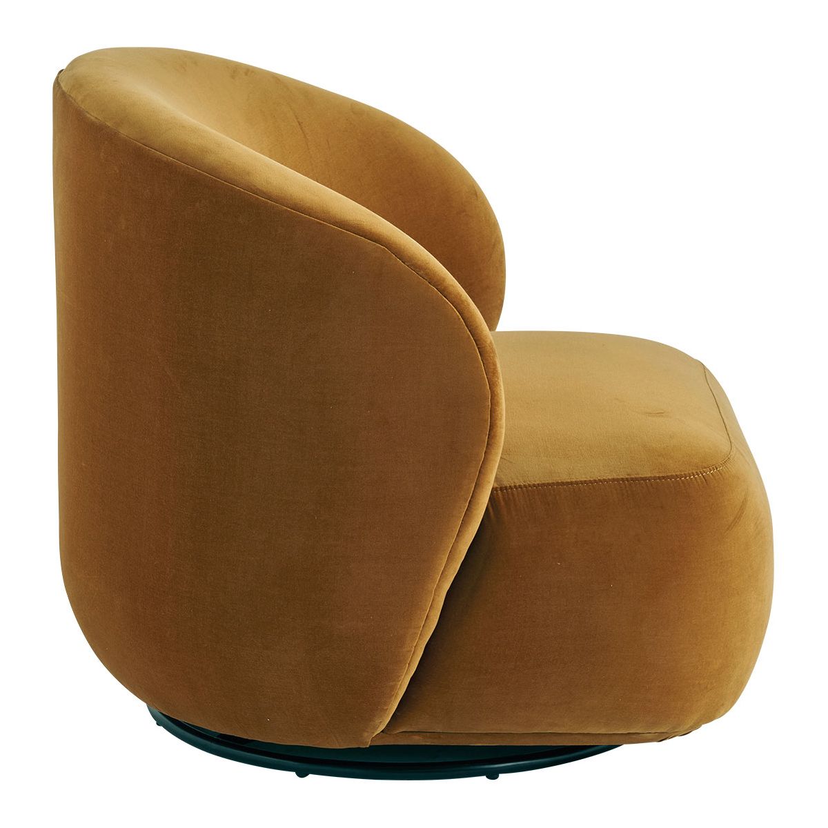 Velvet armchair BLANC D'IVOIRE Yellow