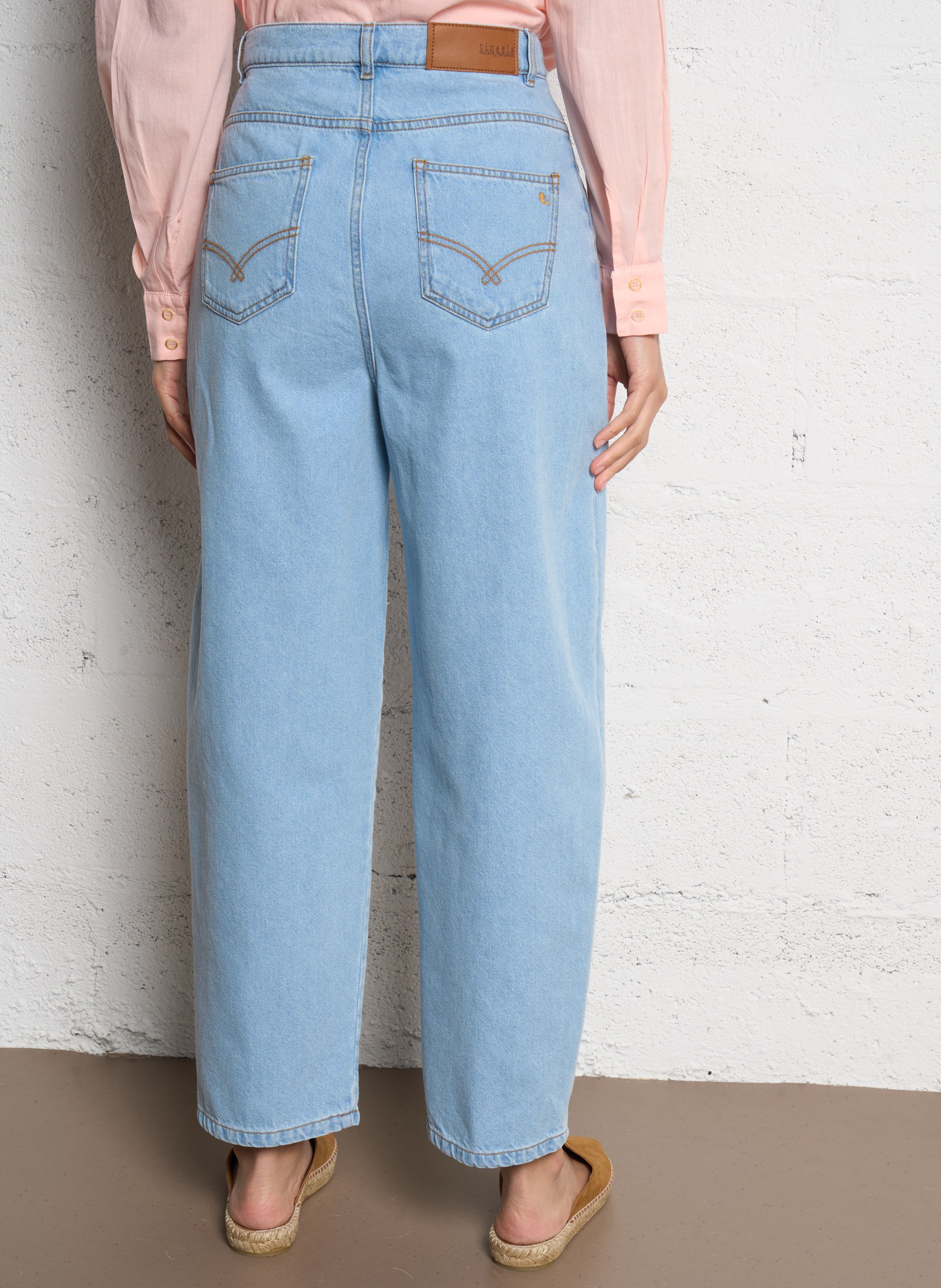 Jean large taille haute TINSELS Bleu