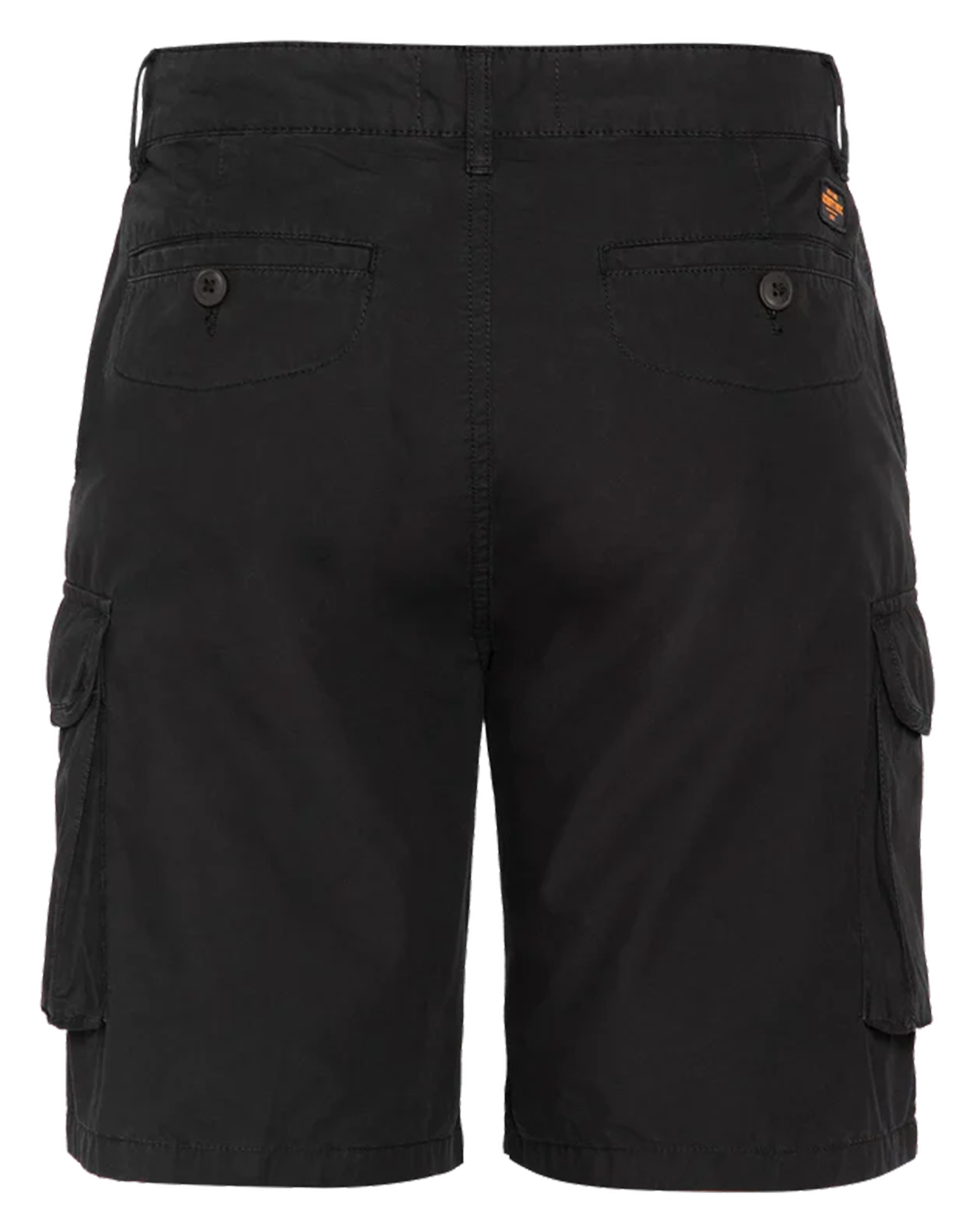 Straight cotton shorts Black