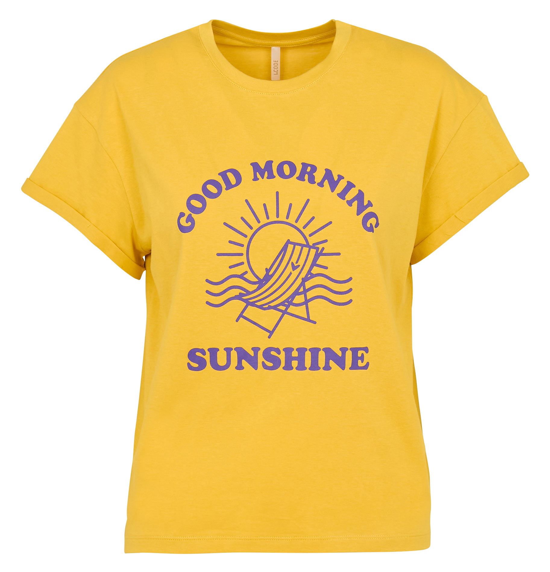 Tee-shirt droit en coton I CODE Jaune