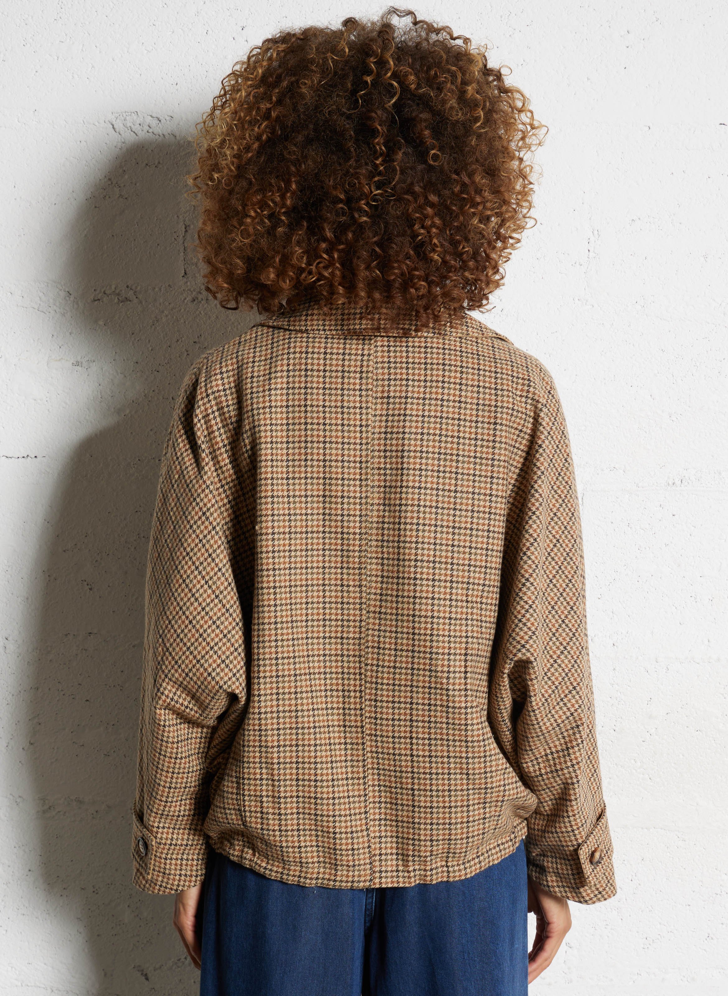 Parka col chemise en coton mélangé LA PETITE ETOILE Marron