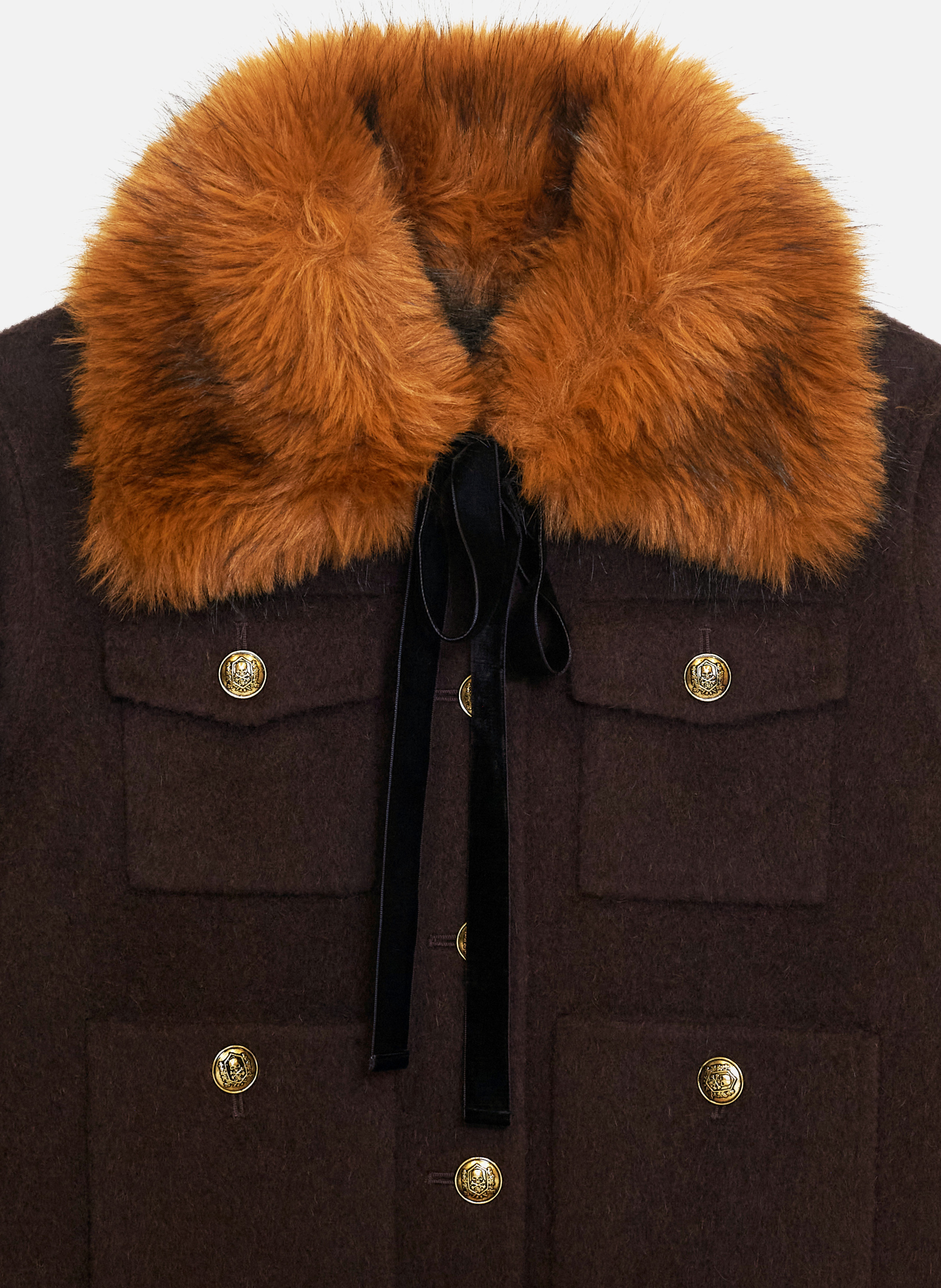 Blouson col sherpa THE KOOPLES Marron