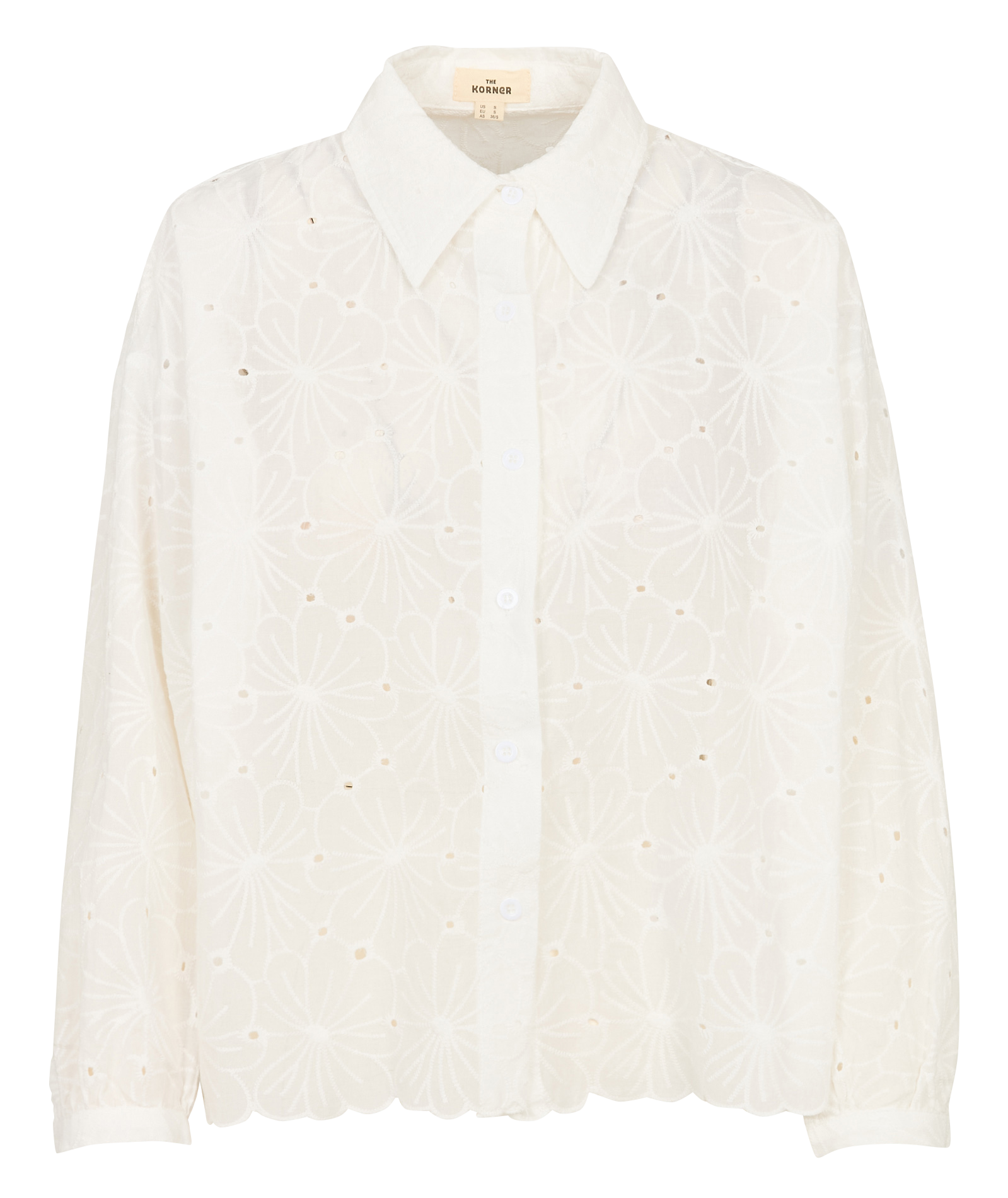 Baumwoll-Bluse THE KORNER Weiss