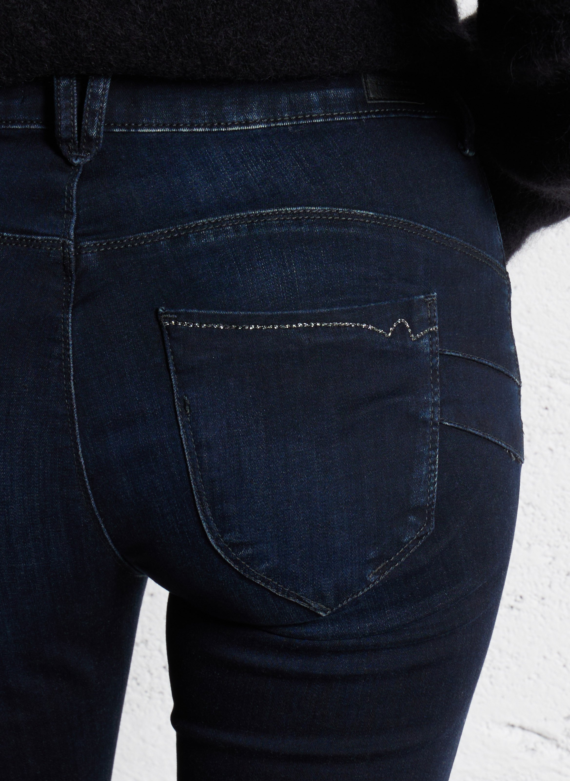 Jean droit en coton mélangé LE TEMPS DES CERISES Bleu