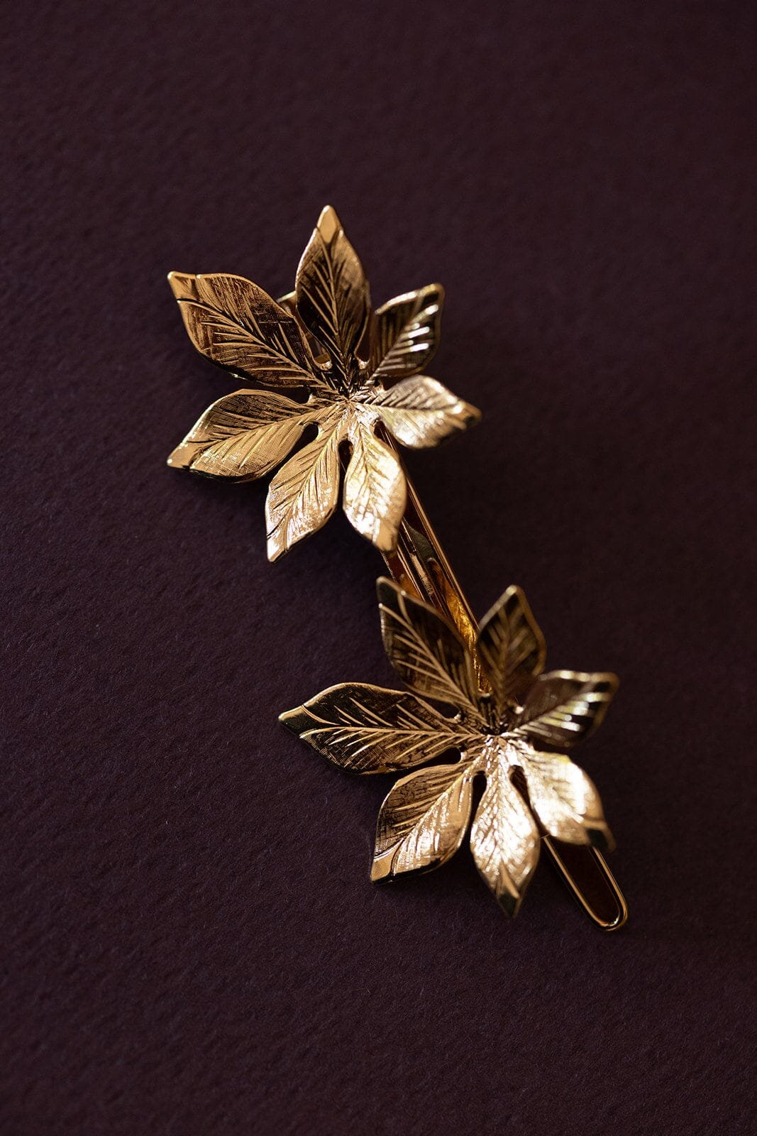 HESPÉRIS - fine gold-plated flower hair slide MONSIEUR SIMONE Golden
