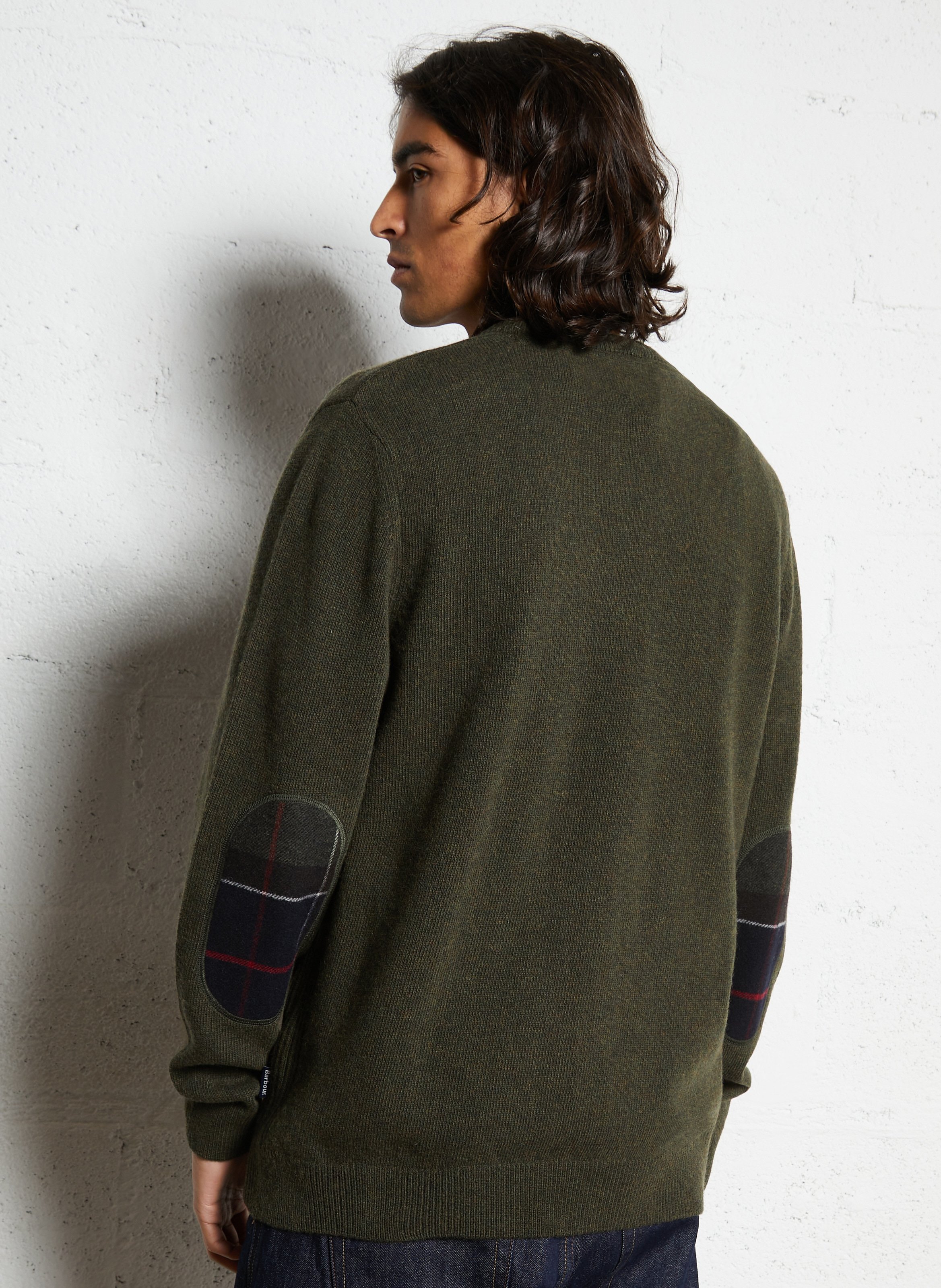 Rechte, wollen trui BARBOUR Kaki