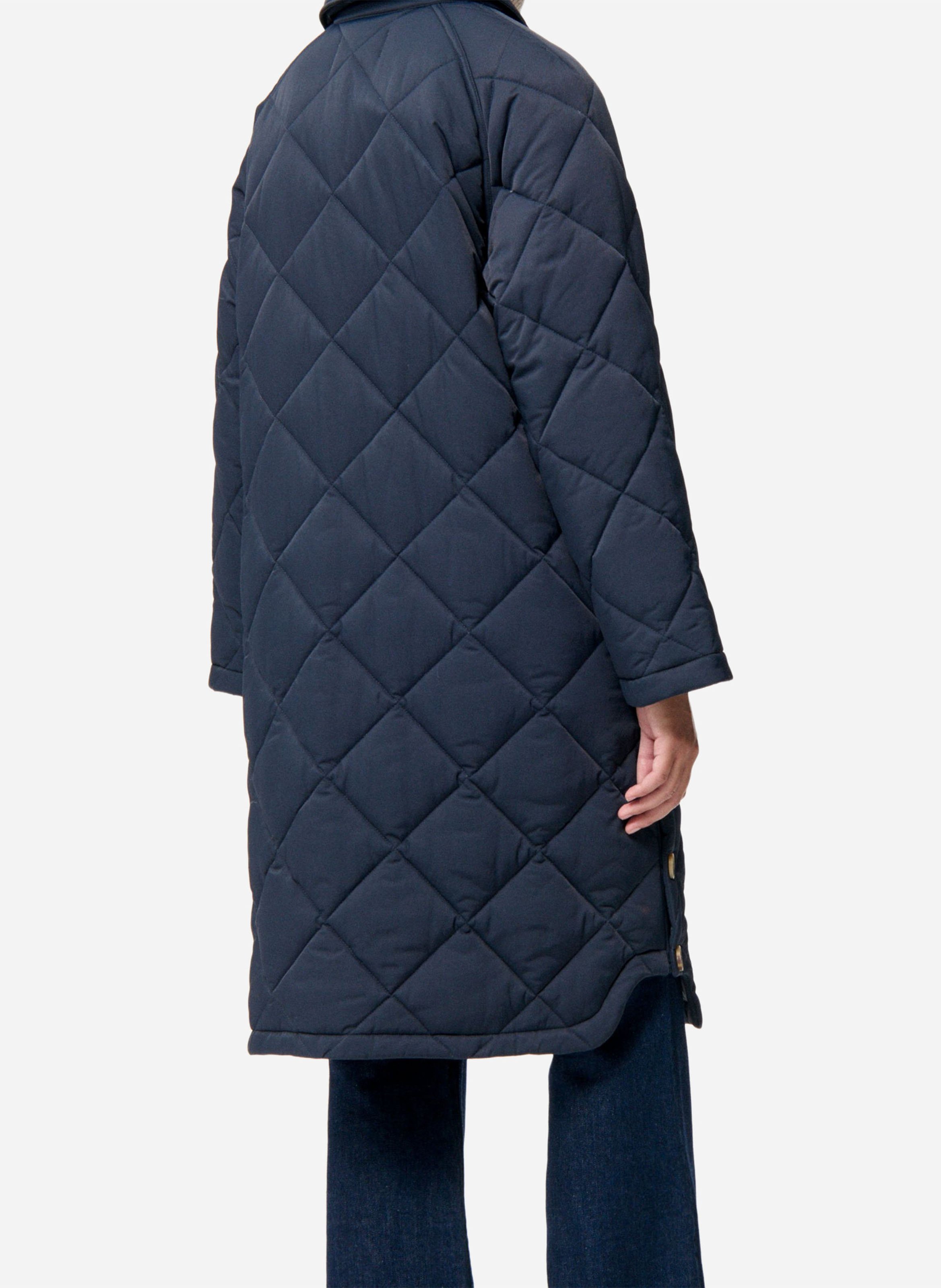 Manteau droit col classique matelassé VANESSA BRUNO Bleu