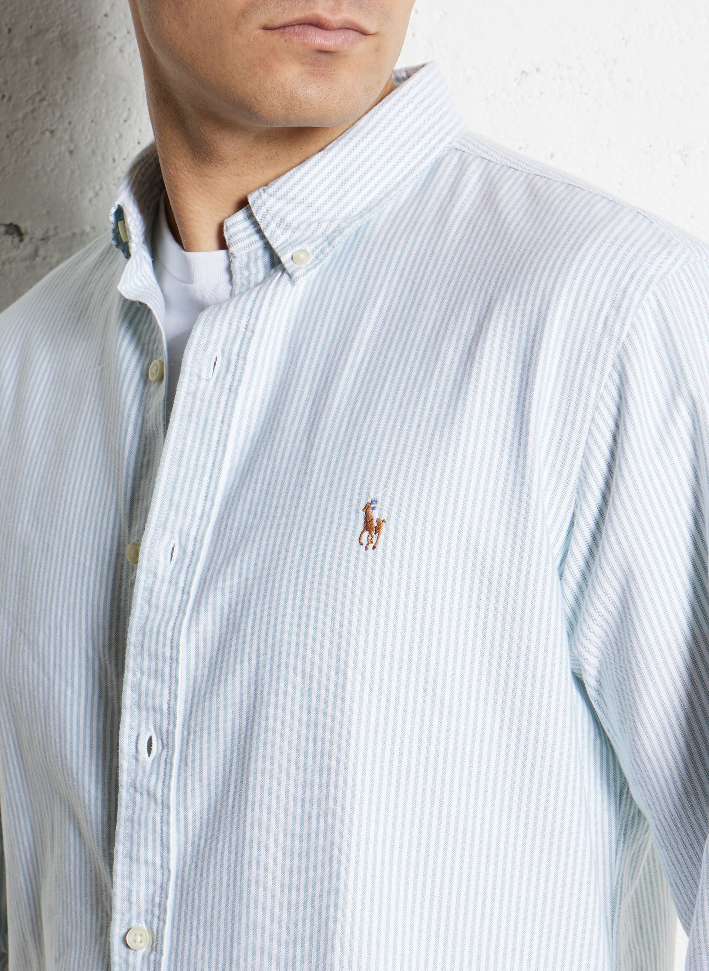 Chemise col classique en coton POLO RALPH LAUREN Vert