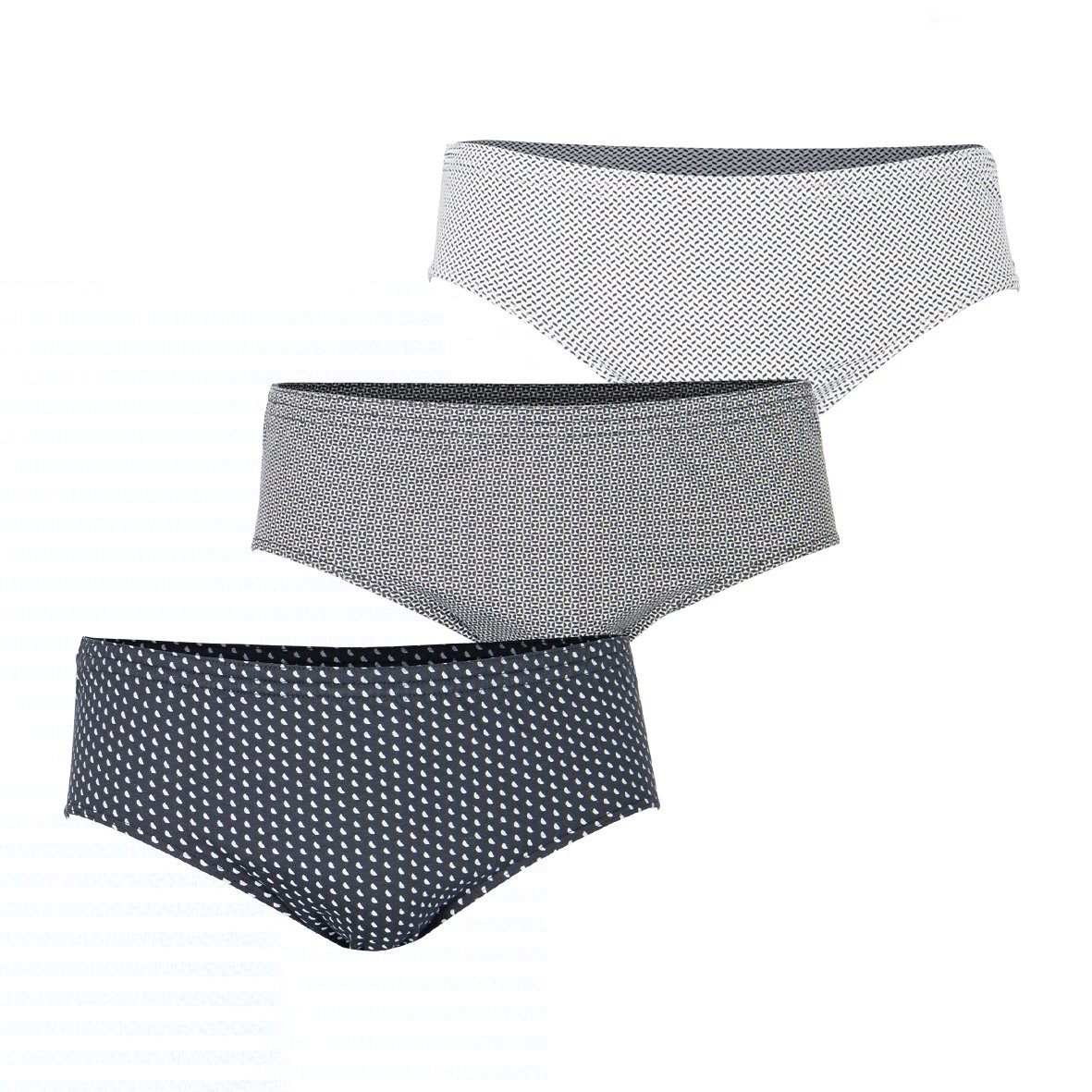 Pack of 3 high-waisted closed men's fancy briefs by Eminence EMINENCE Multicolored