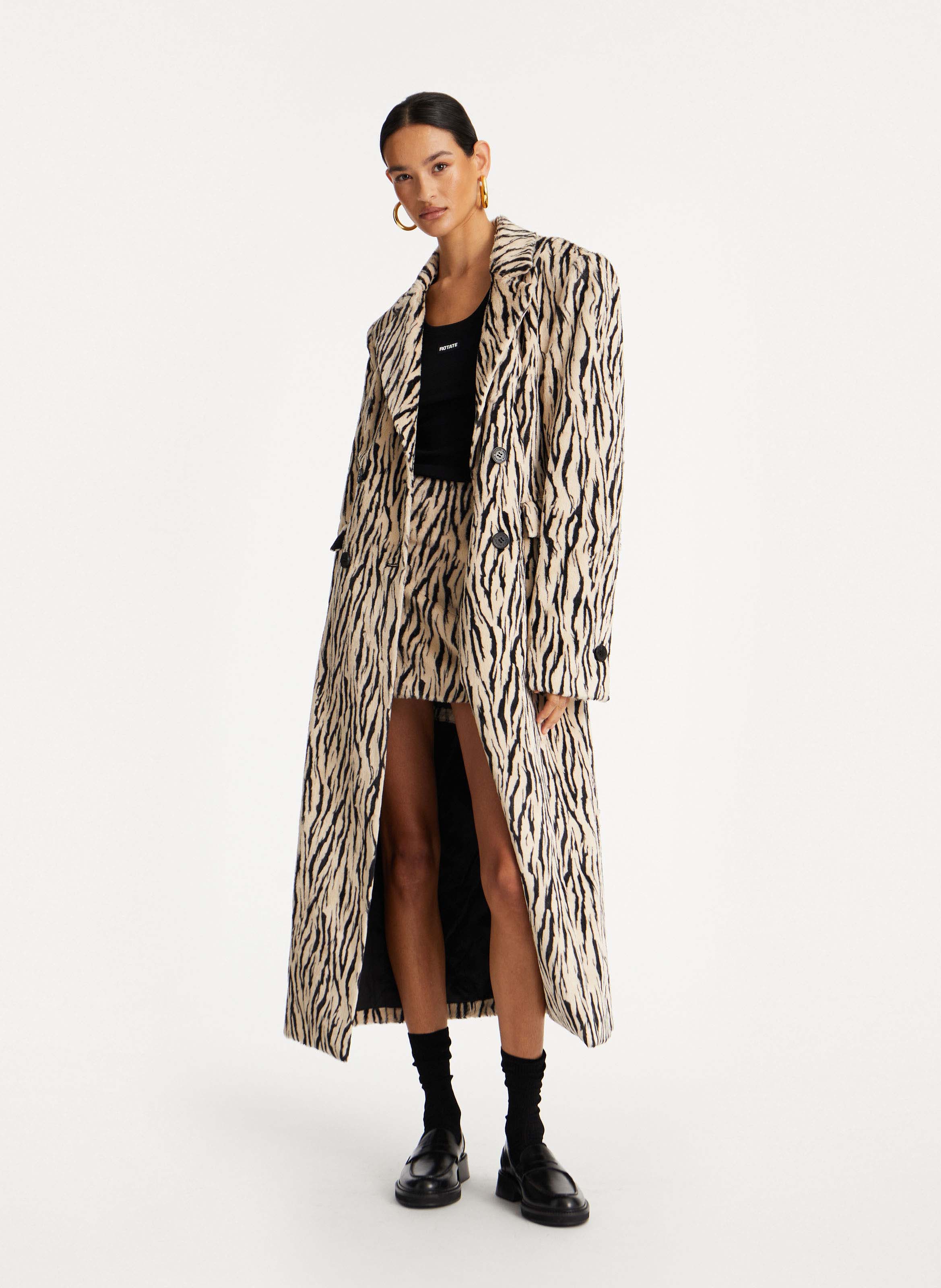 Cotton-mix midi skirt ROTATE Multicolored