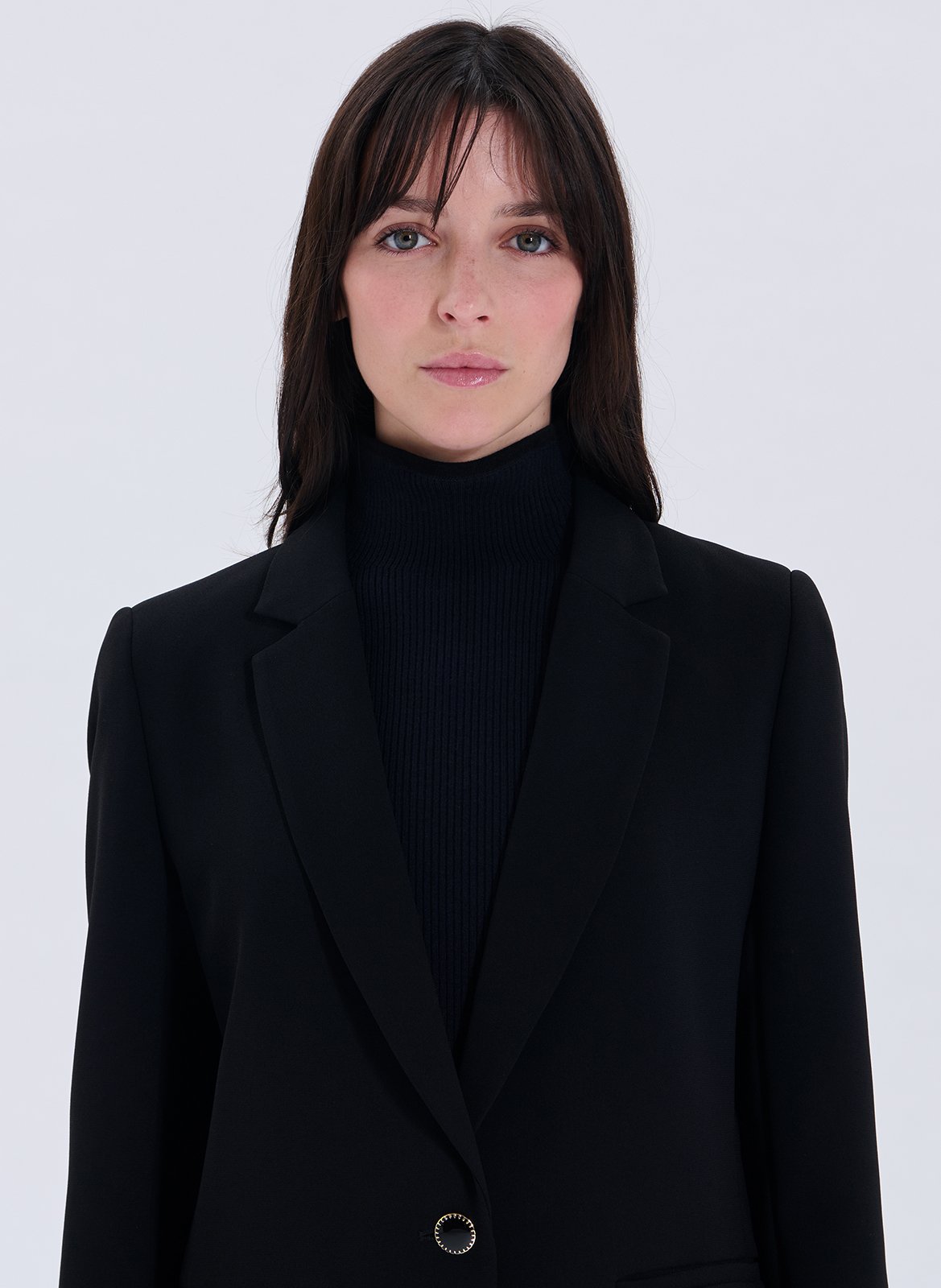 Straight tailored collar jacket ZAPA Black
