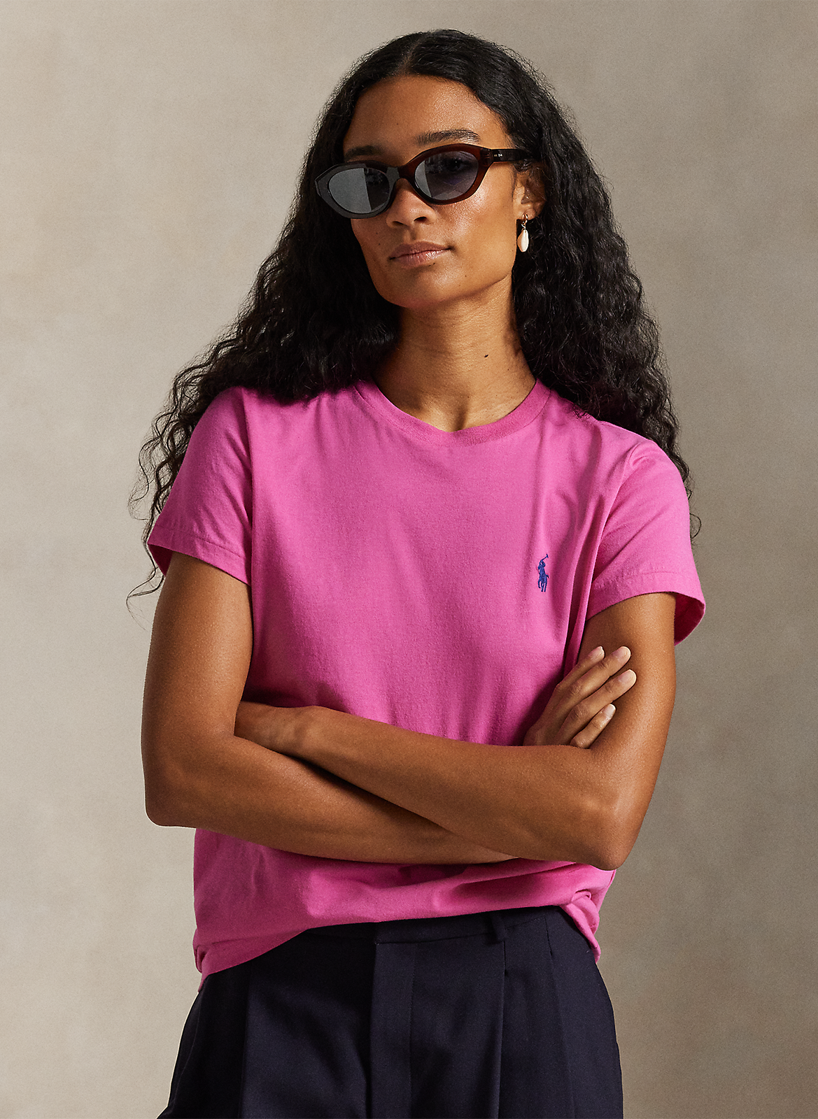 Tee-shirt manches courtes uni à logo POLO RALPH LAUREN