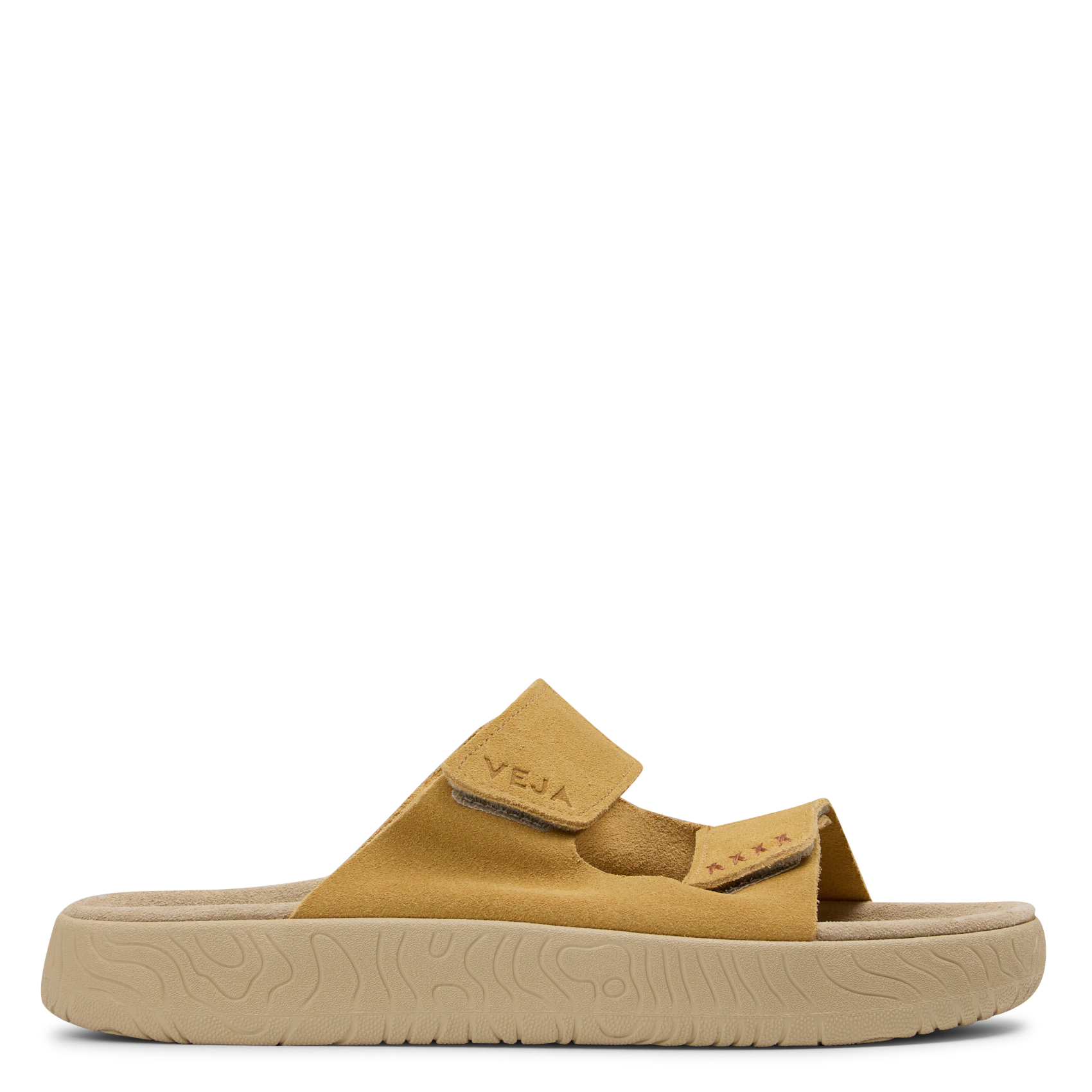 Sandales plates à brides scratch en cuir VEJA