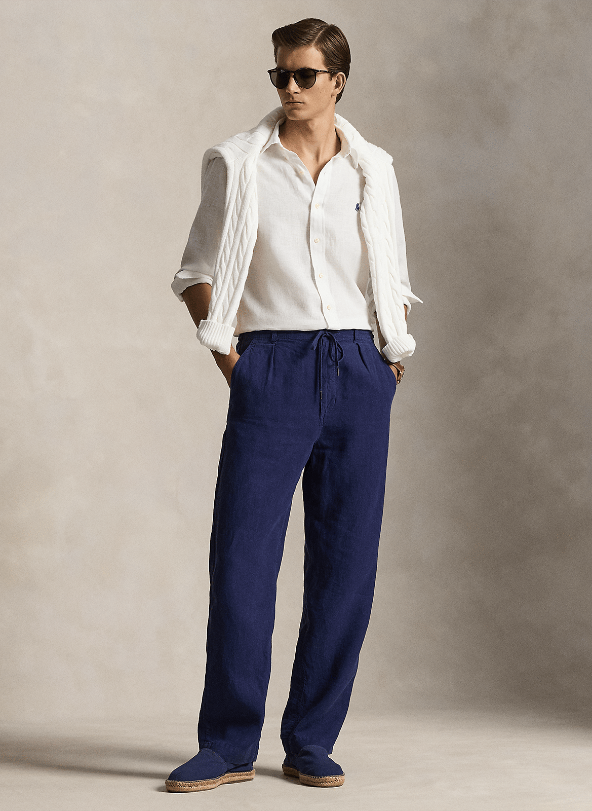 Linnen, regular fit overhemd POLO RALPH LAUREN Wit