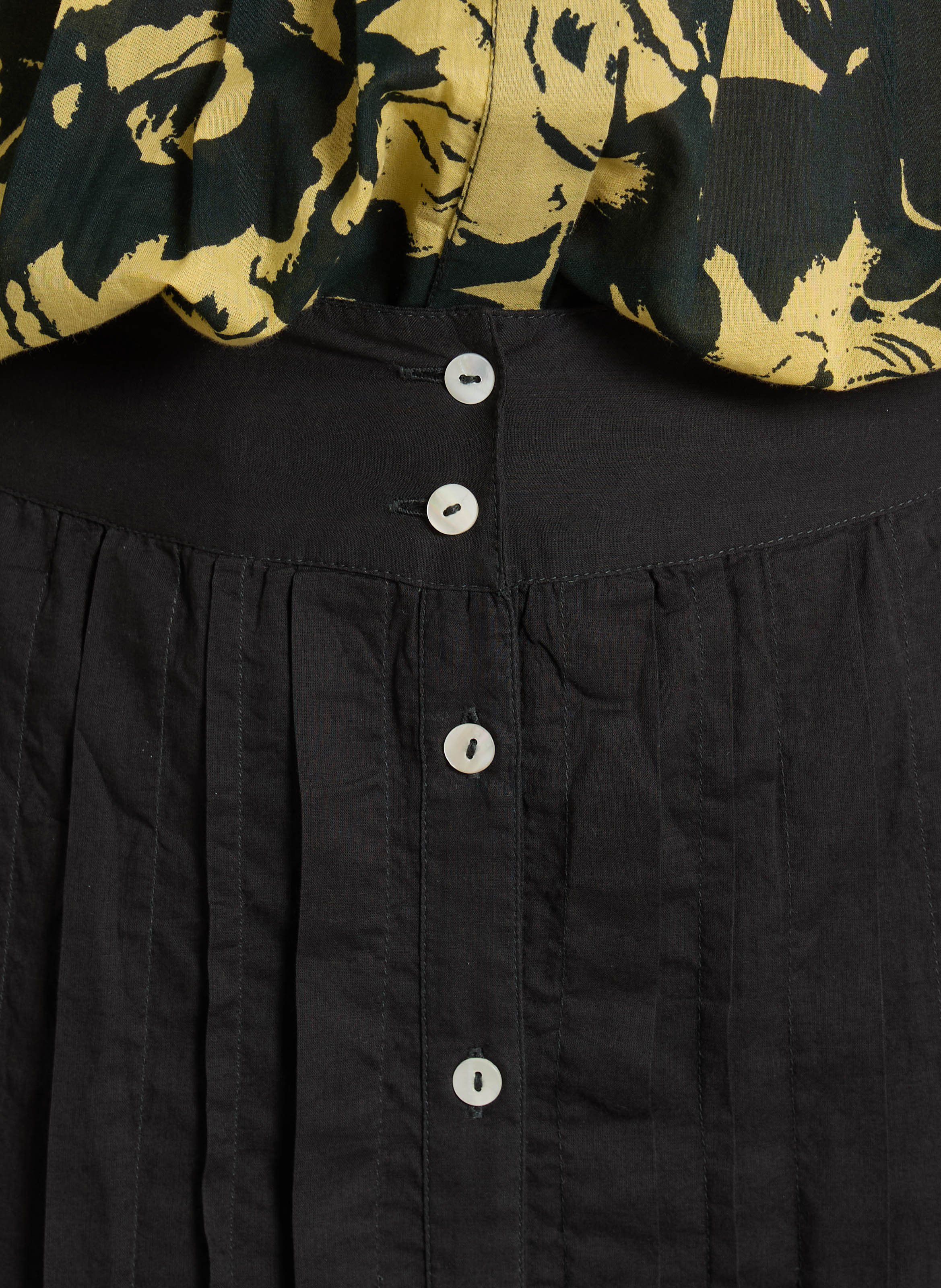 Long A-line organic cotton skirt LEON & HARPER Grey