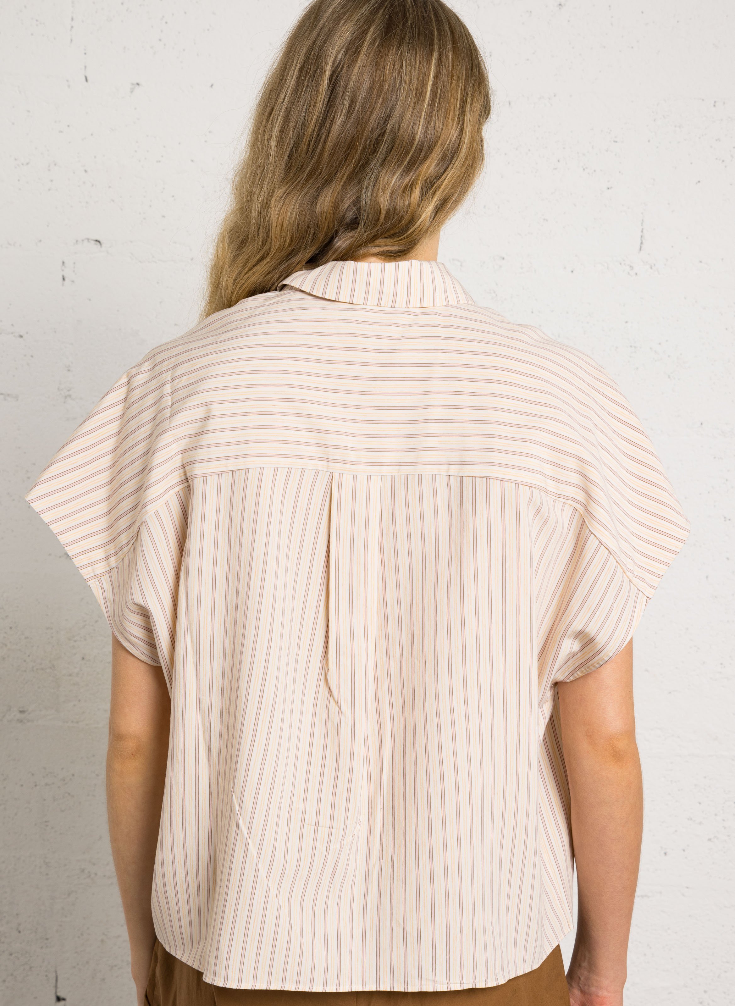 Klassisches gestreiftes Hemd BELLEPIECE Orange