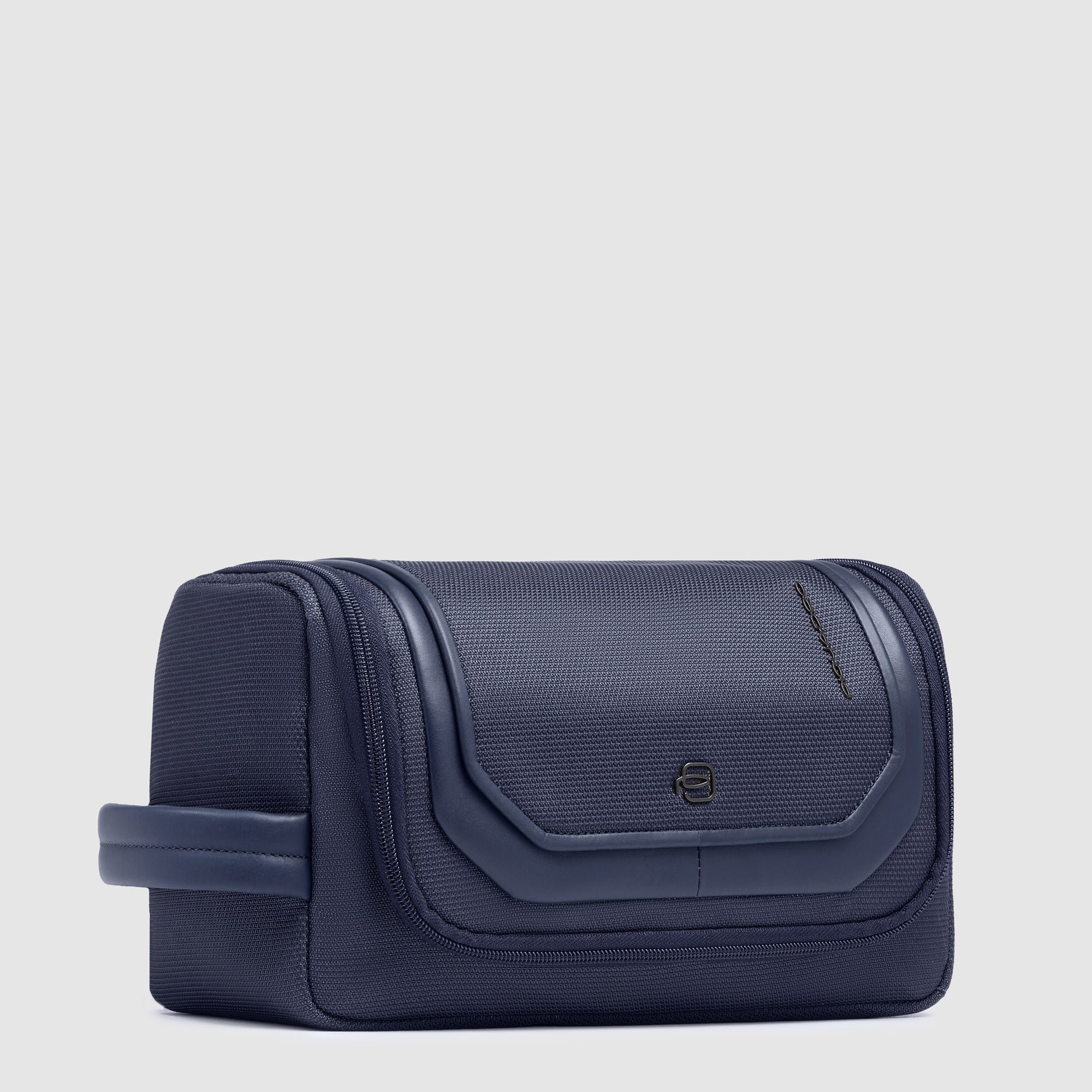 Recycled fabric toiletry pouch PIQUADRO Blue