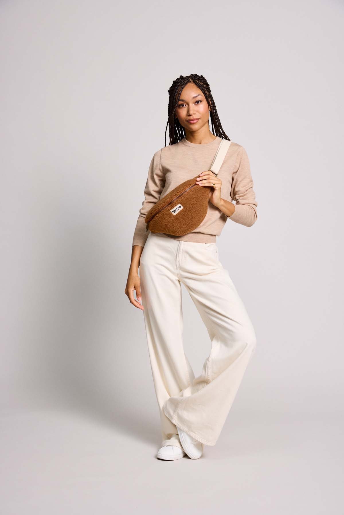 Cotton waist bag HINDBAG Brown