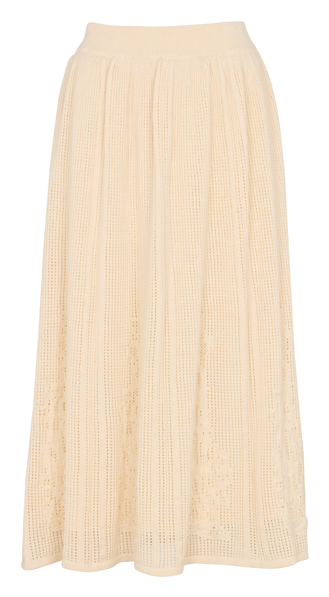 Jupe midi en coton MAISON 123 Beige