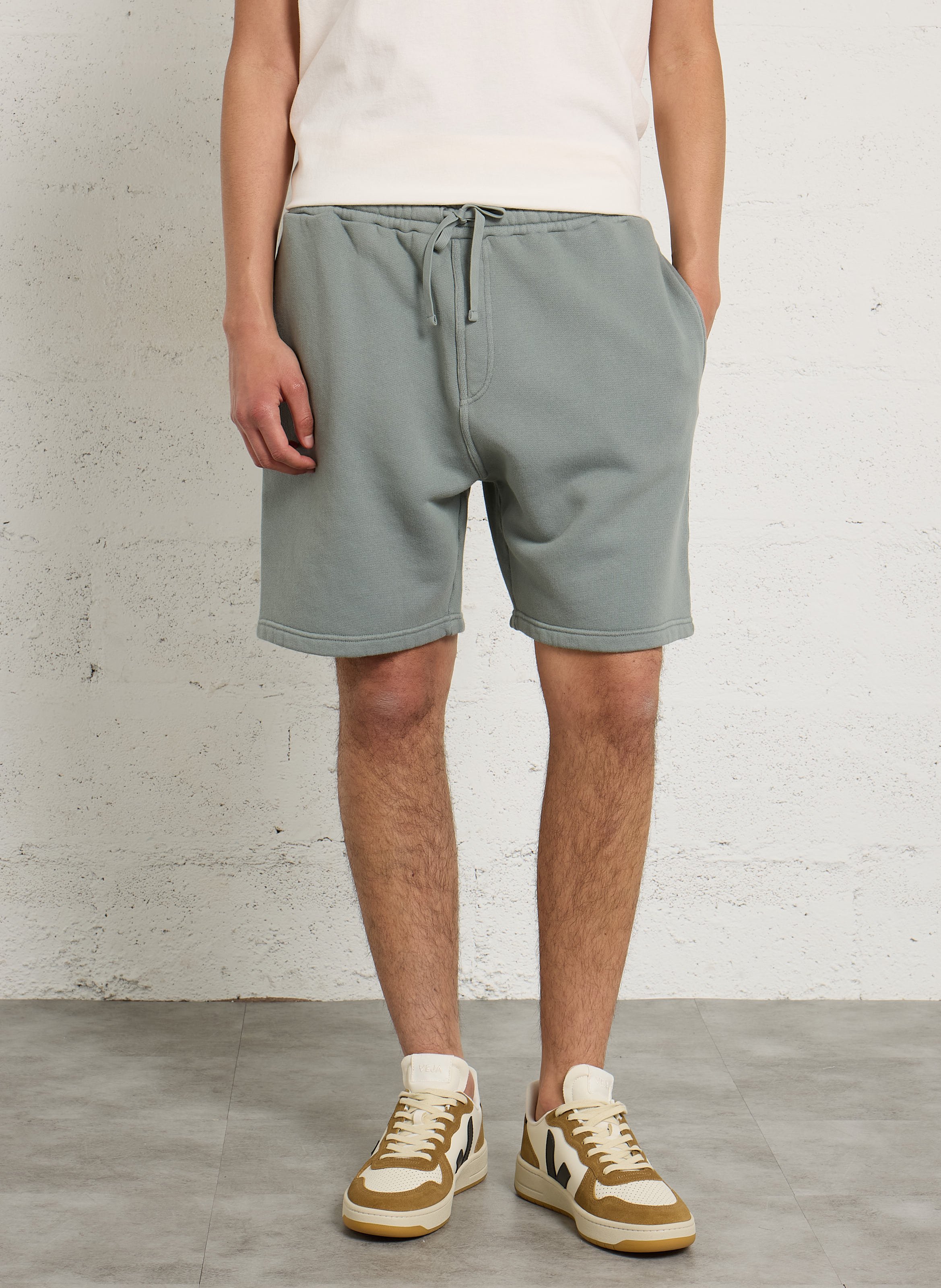 Gerade geschnittene Baumwollshorts HARTFORD Grau