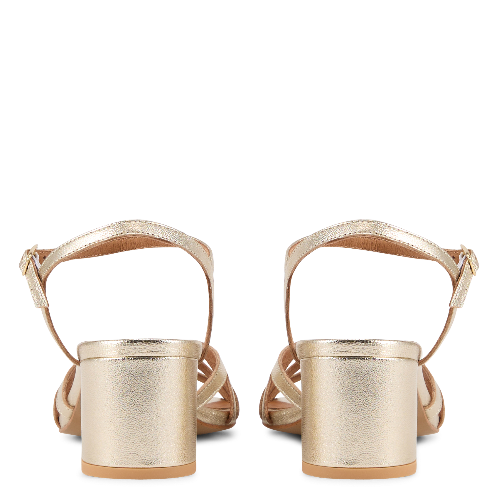 Sandales à talon en cuir LA FEE MARABOUTEE Jaune