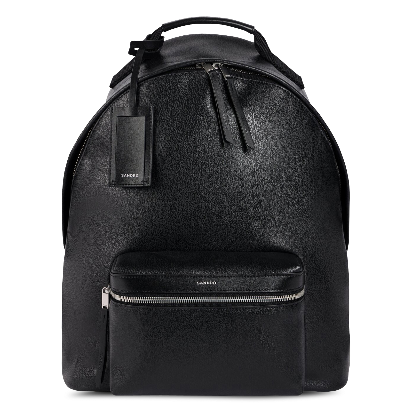 Sac à dos zippé uni SANDRO Noir