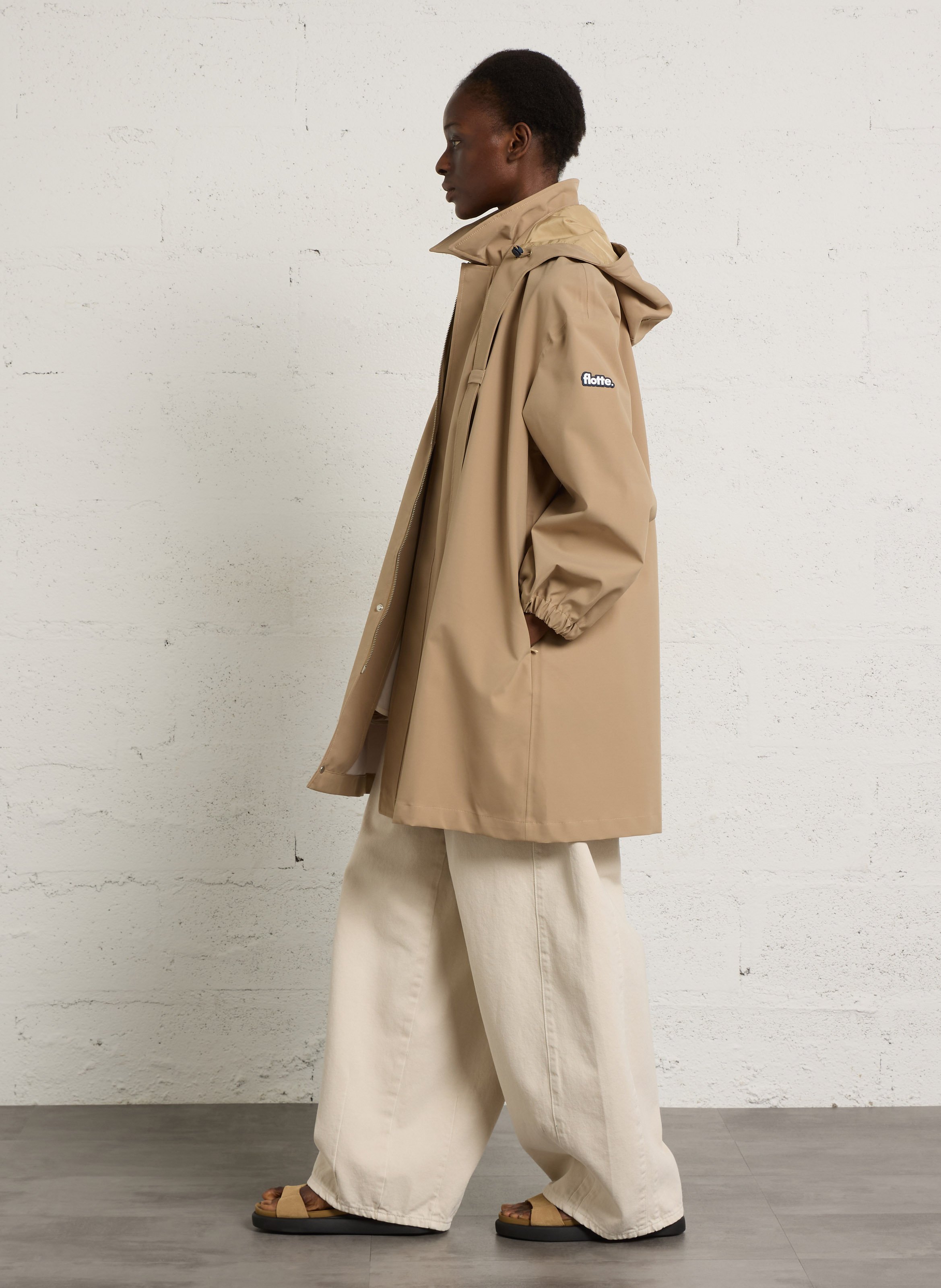 Regenjacke mit klassischem Kragen FLOTTE Beige