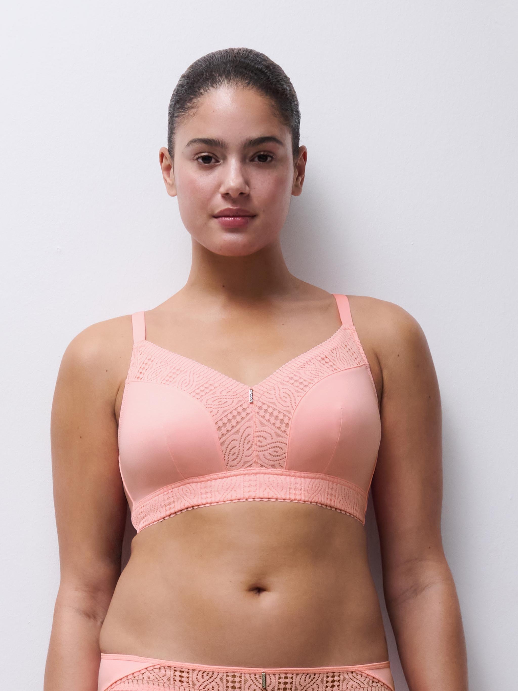 Non-wired support bra with cups CHANTELLE Pink