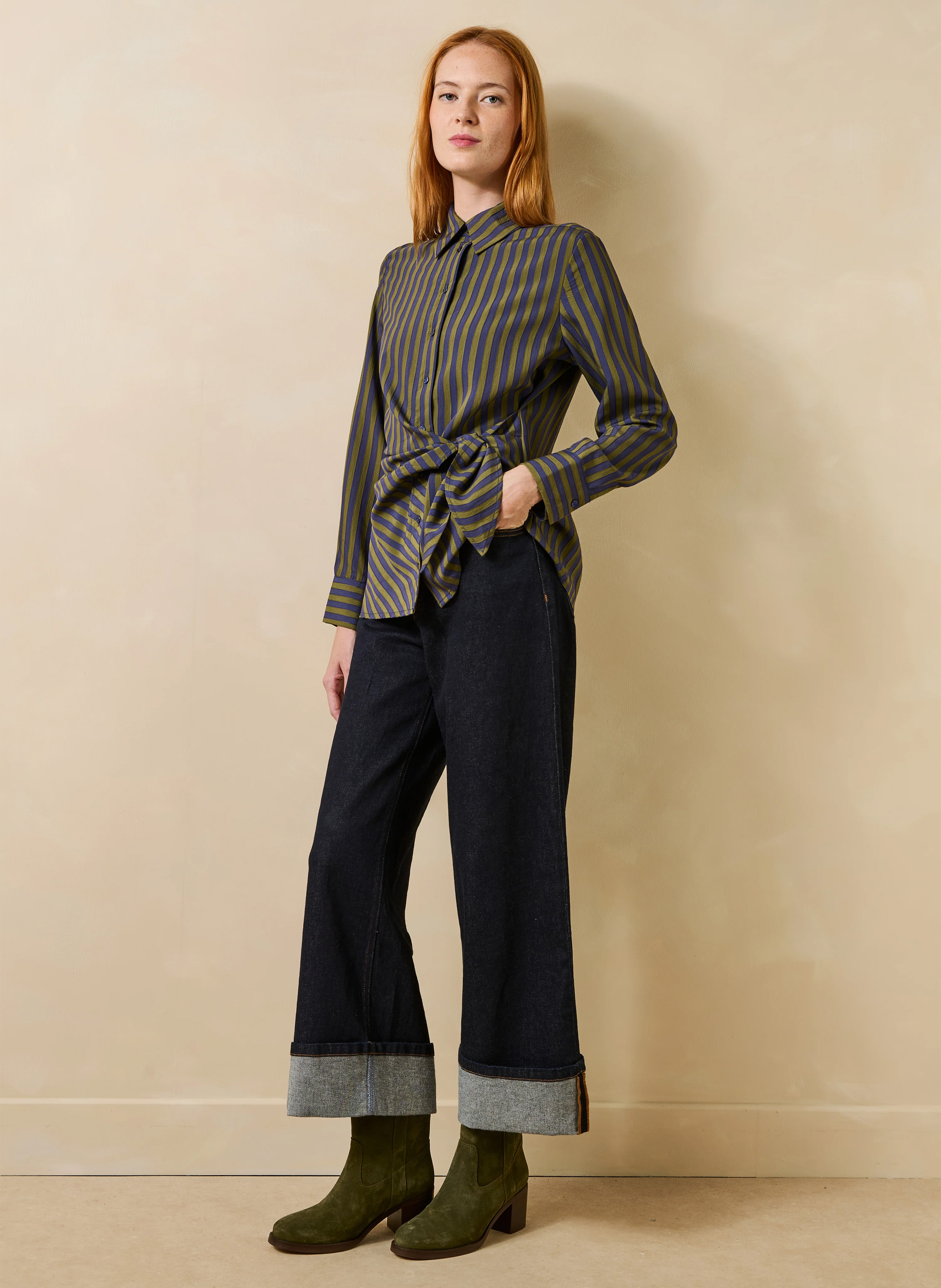 Striped shirt with classic collar LA FEE MARABOUTEE Multicolored
