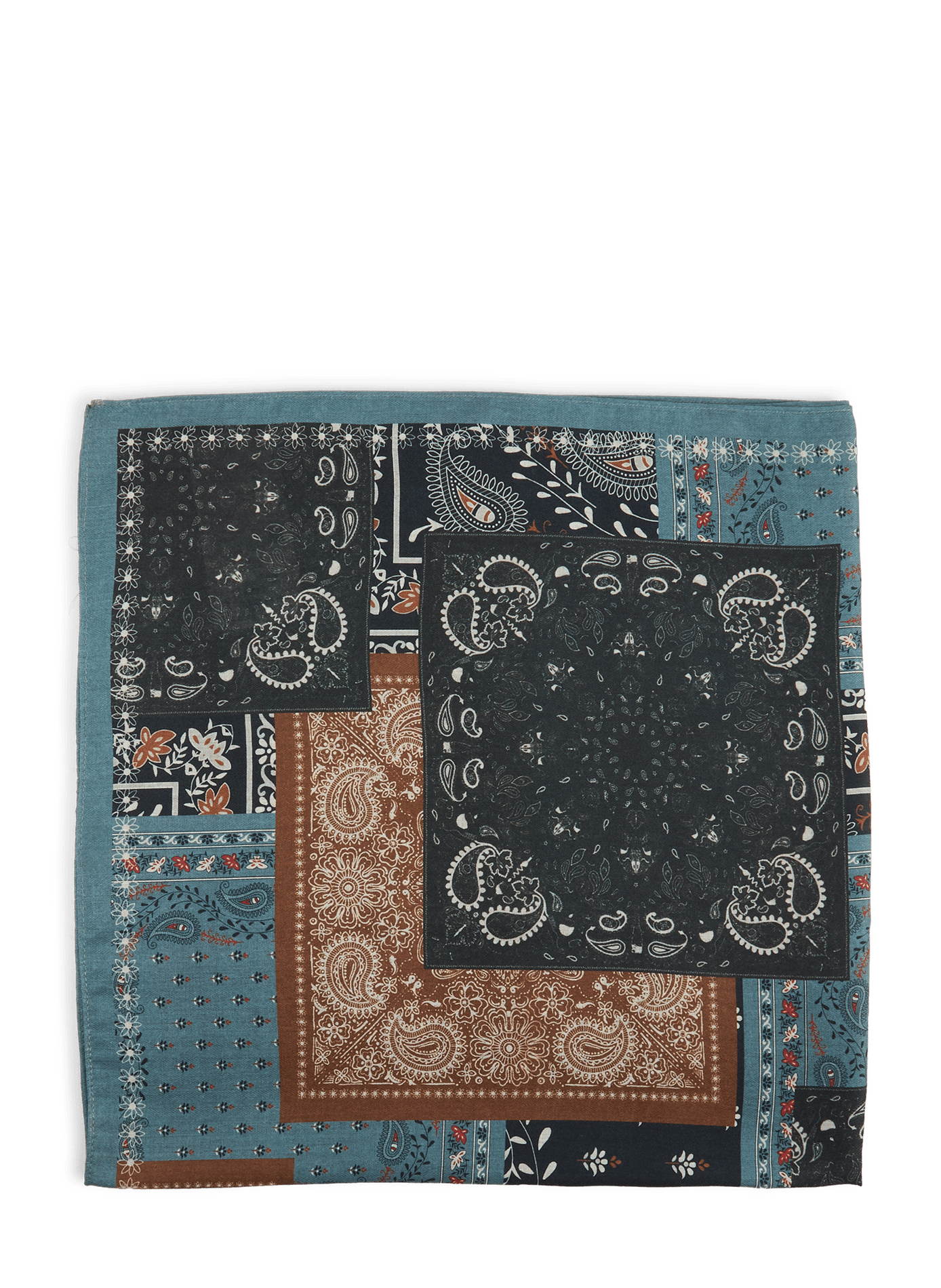Printed cashmere scarf SAISON 1865 Blue