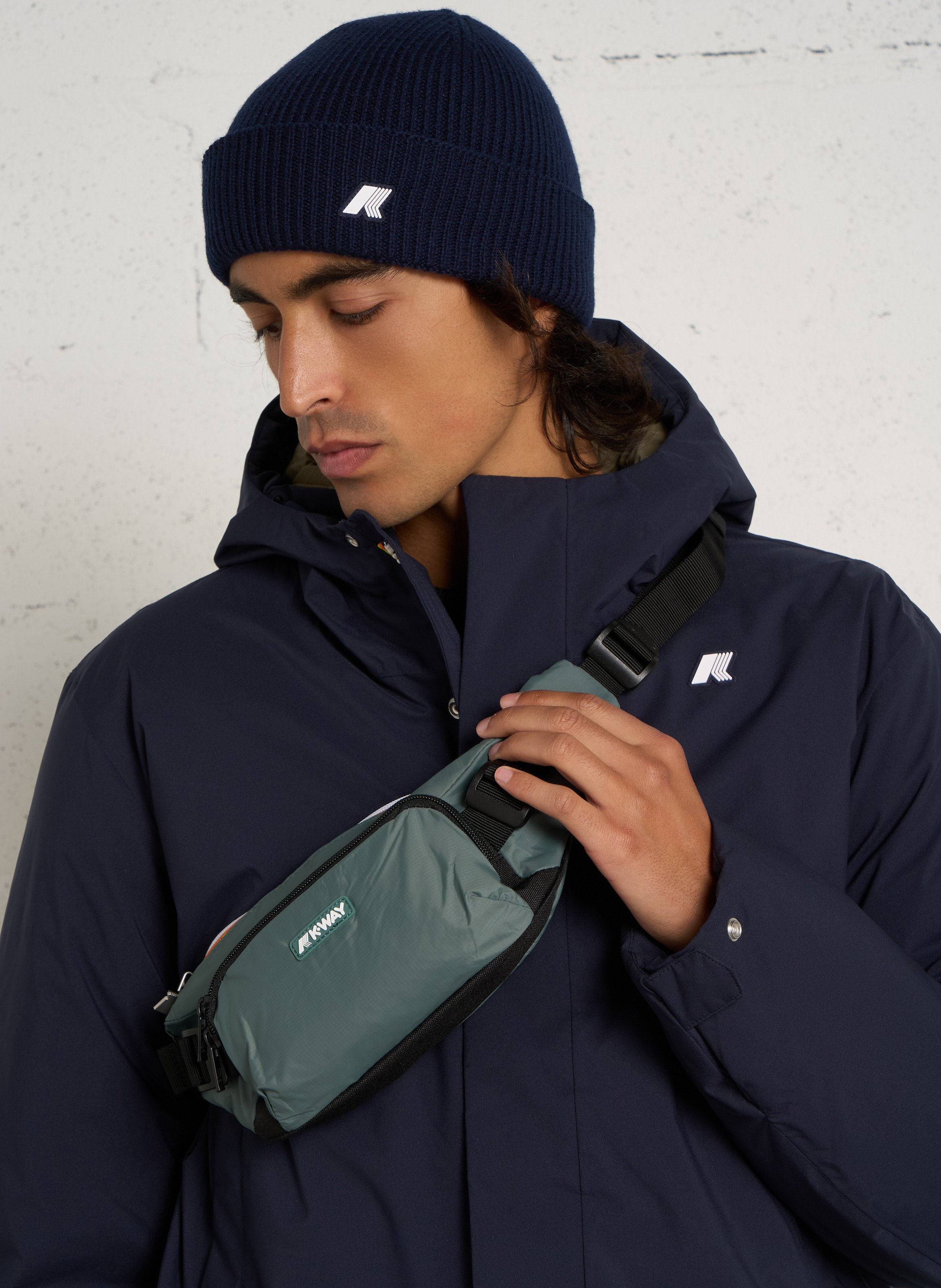 Sac banane en nylon imperméable K-WAY Vert