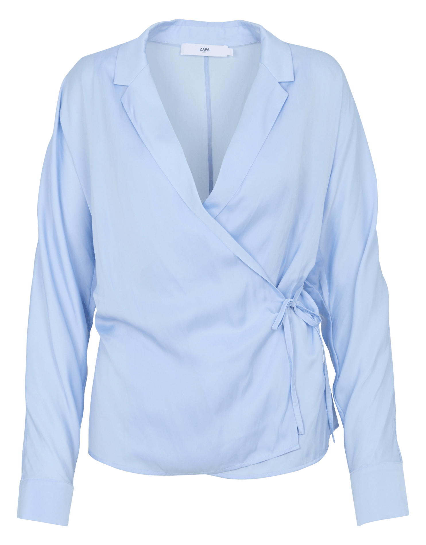 Chemise cintrée avec liens à nouer ZAPA Bleu