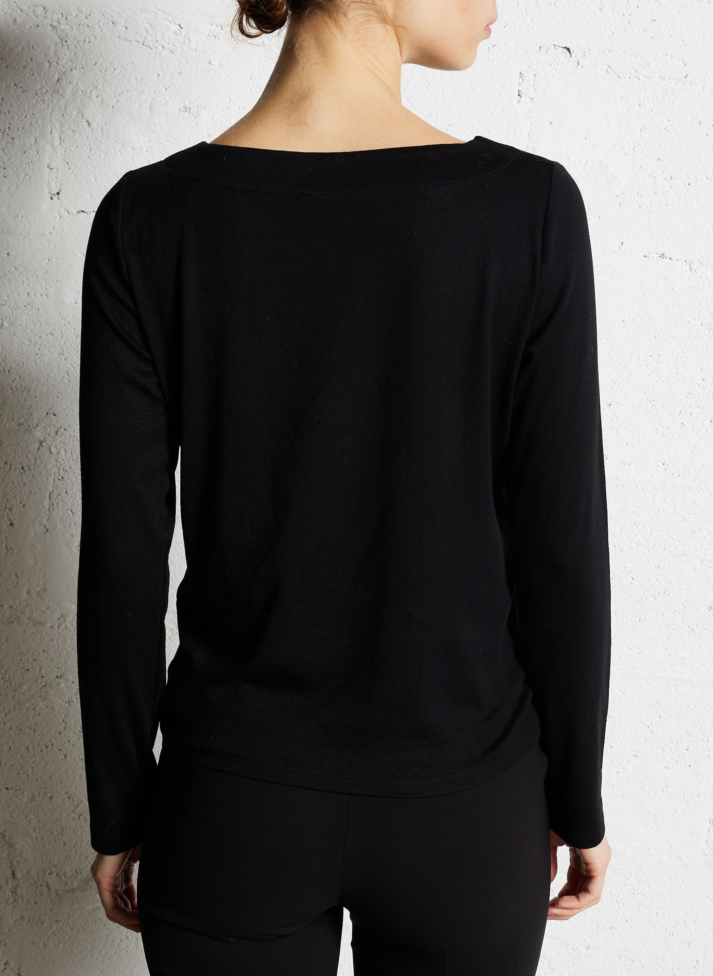 Straight-cut round-neck T-shirt MAISON 123 Black