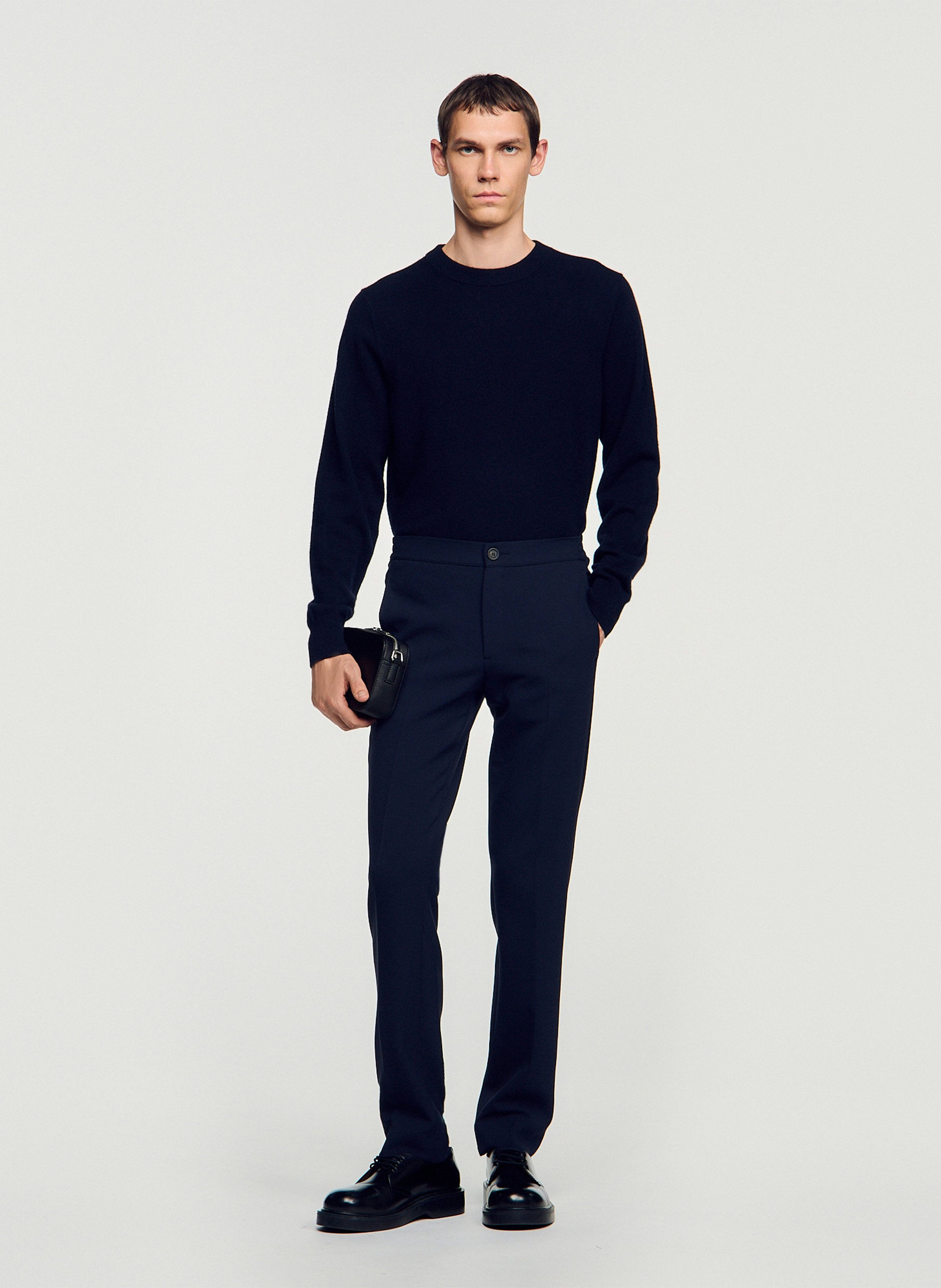 Pantalon droit  SANDRO Bleu