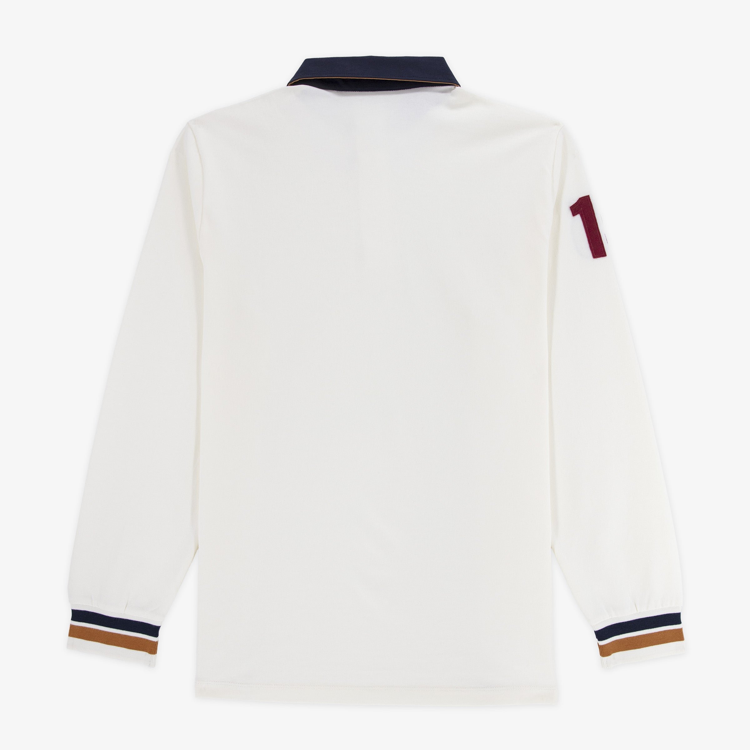 Long-sleeved cotton rugby shirt SERGE BLANCO White