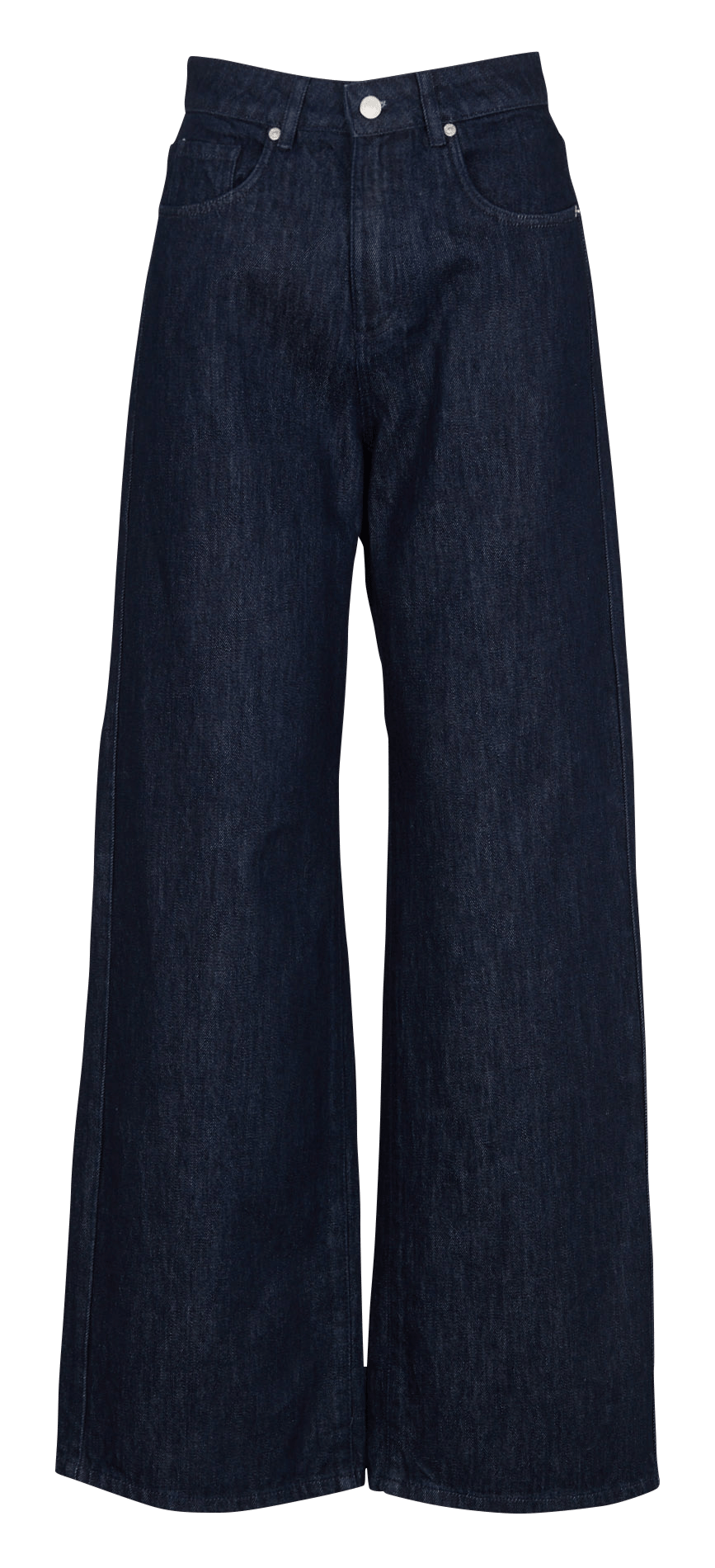 Weite High-Waist-Jeans in Raw Denim IKKS Blau