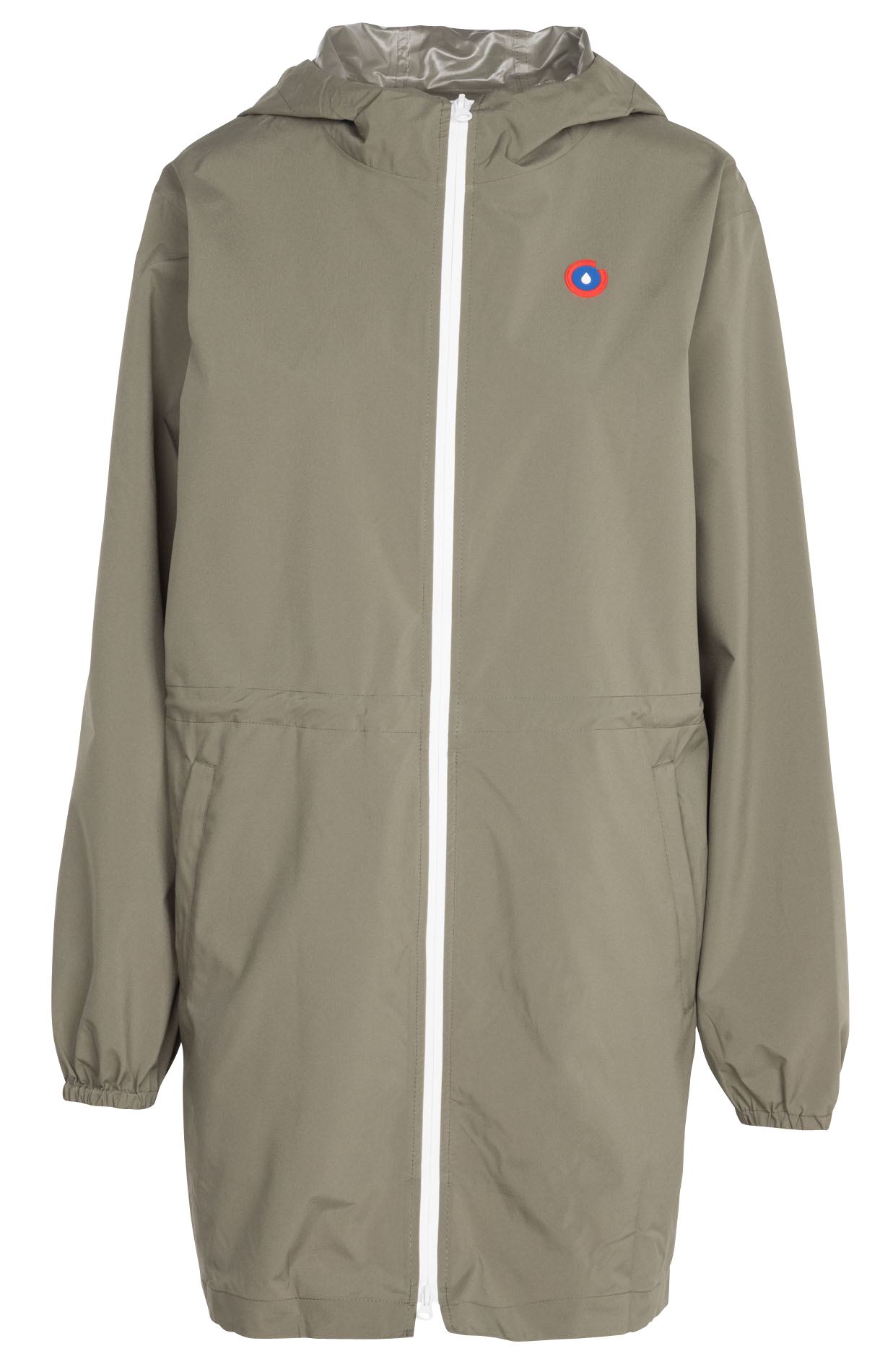 Imperméable long à capuche convertible  AMELOT Kaki